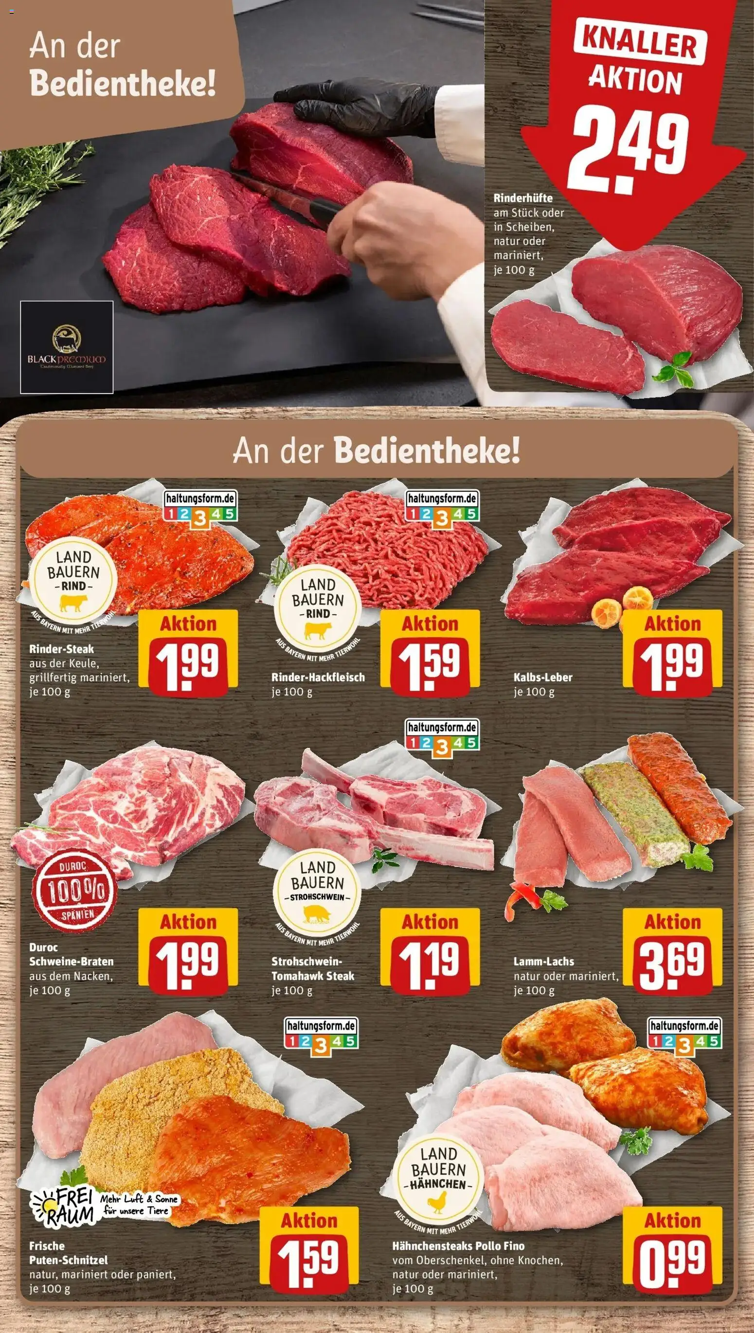 REWE Prospekt ab 31.08.2026 zum Blättern » Angebote | Seite: 8 | Produkte: Hahnchen, Kalbsleber, Putenschnitzel, Steak