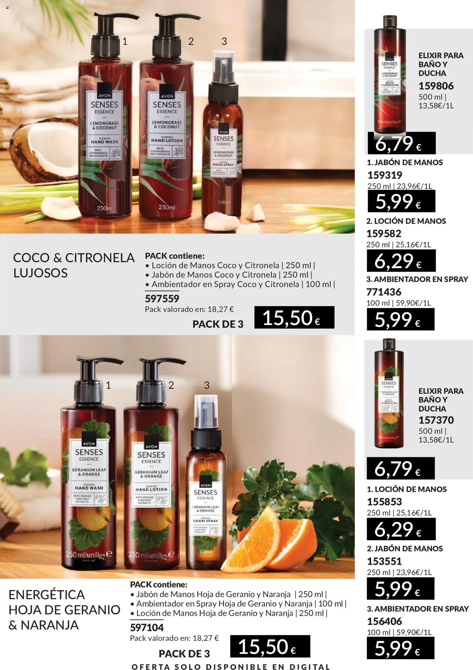 Catálogo AVON campaña 6 │ válido desde el 01.06.2026 | Página: 192 | Productos: Jabón, Τυρόπιτα, Baño, Ducha