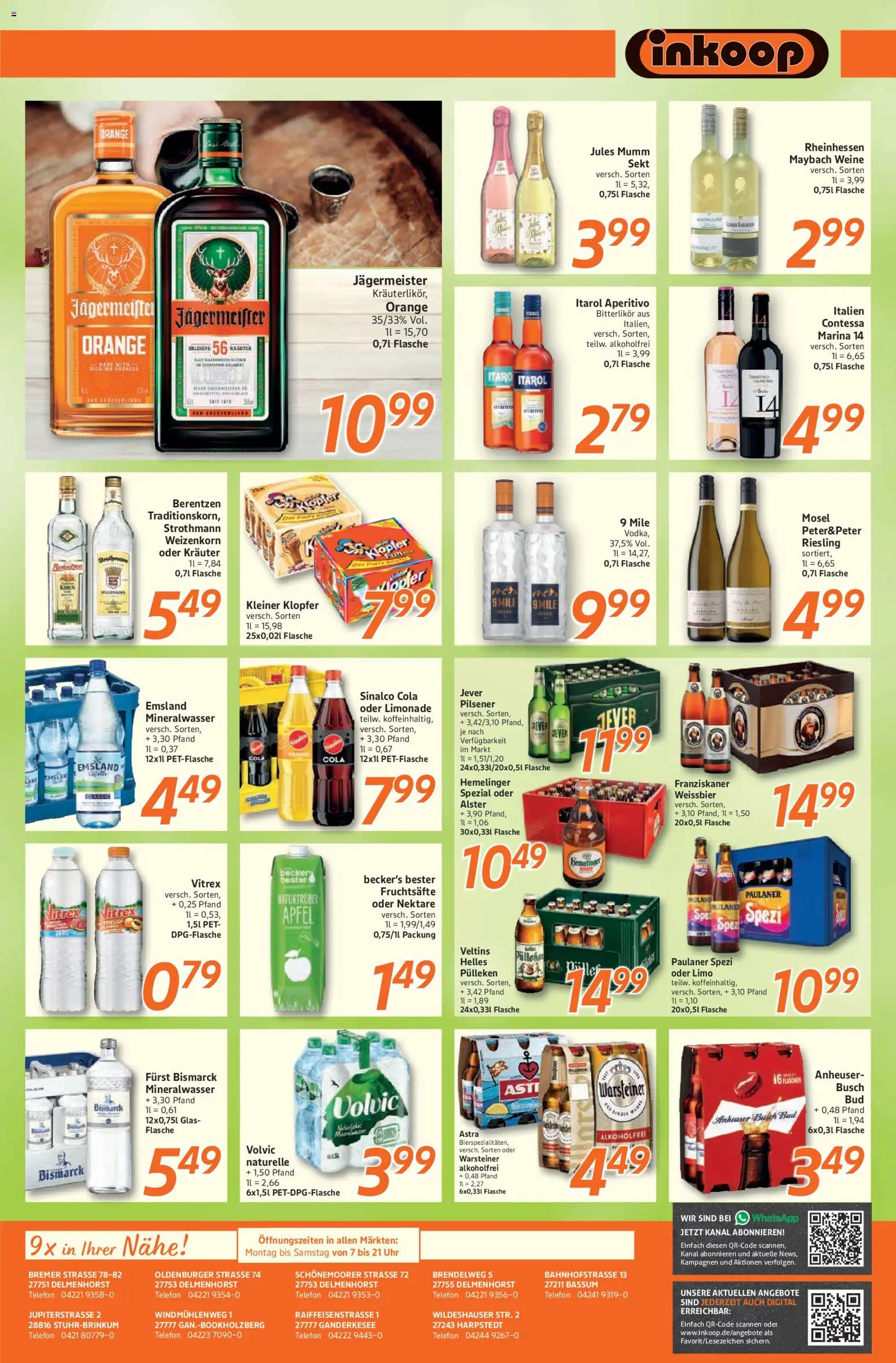 Inkoop Prospekt – gültig ab 20.07.2026 | Seite: 7 | Produkte: Franziskaner, Bad, Jägermeister, Paulaner