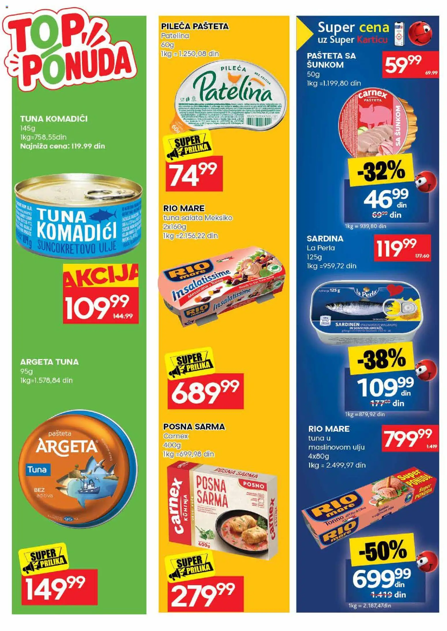 Roda katalog - važi od 17.08.2026 | Strana: 32 | Proizvode: Salata, Rio mare, Ulje, Suncokretovo ulje