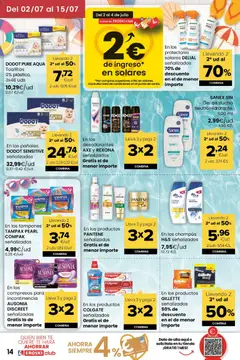 Vista previa Eroski folleto válido desde el 02/07/2026 | Página: 14 | Productos: Gel de ducha, Tampones, Γλυφιτζούρι, Ducha