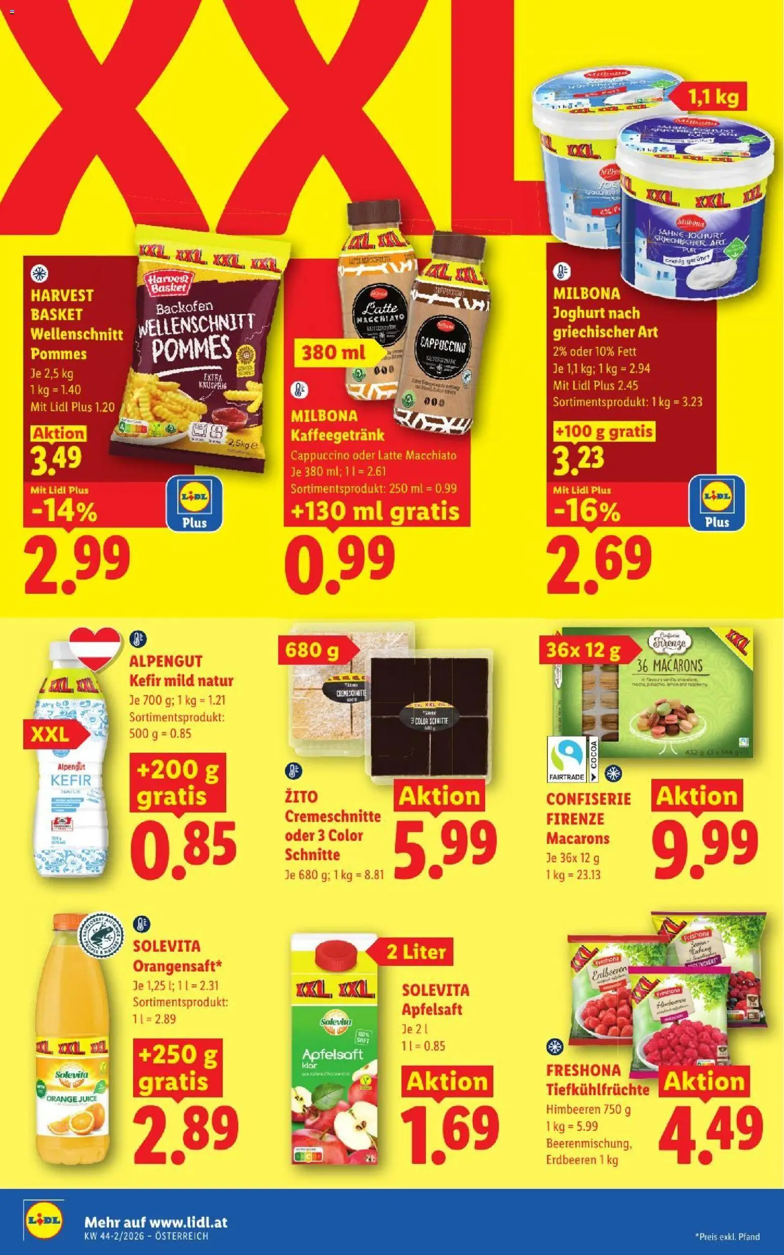 Lidl Flugblatt gültig ab 29.10.2026 | Seite: 12 | Produkte: Erdbeeren, Sahne, Apfelsaft, Saft