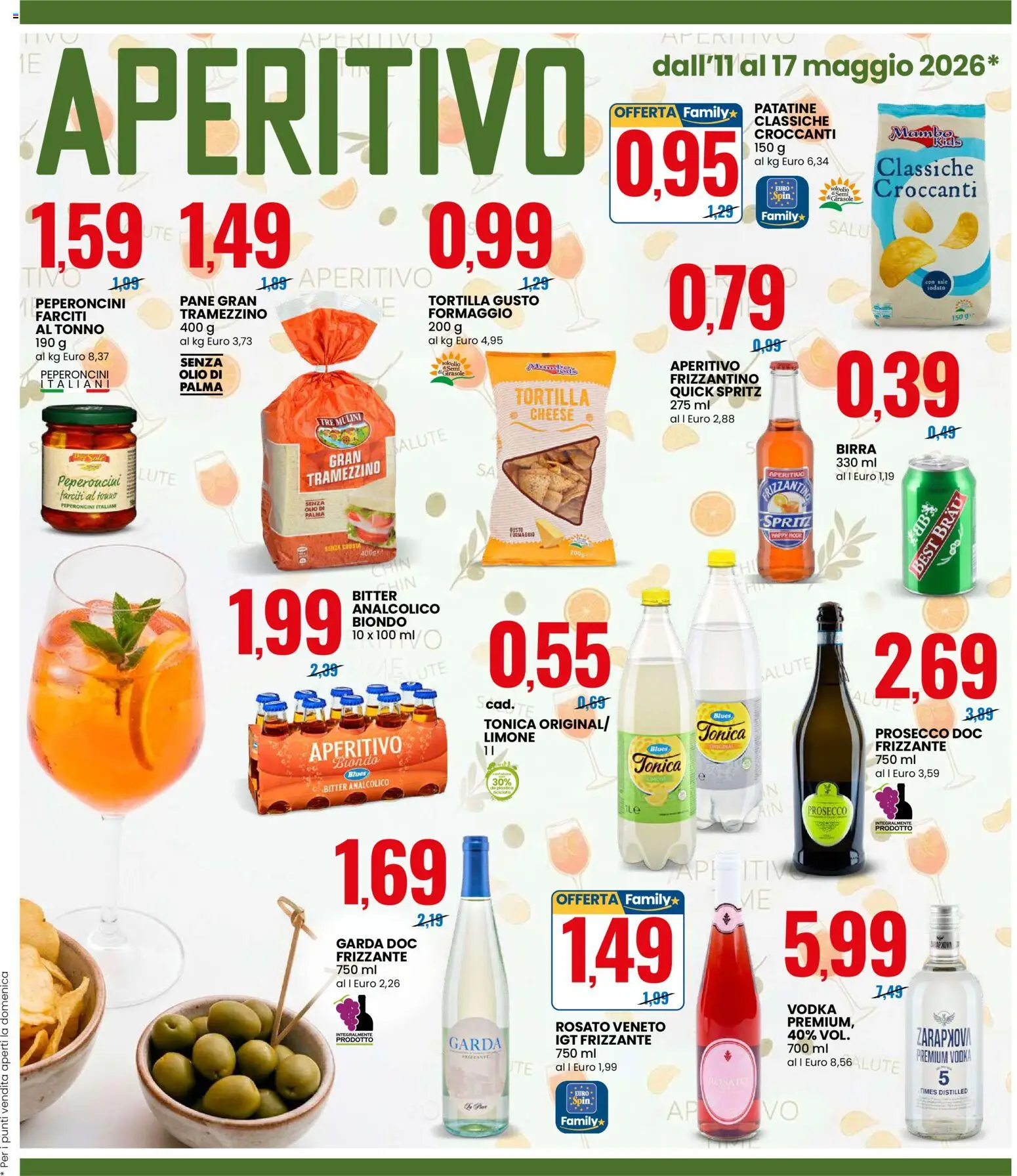 Volantino Eurospin del 11.05.2026 | Pagina: 7 | Prodotti: Patatine, Sale, Tonno, Aperitivo
