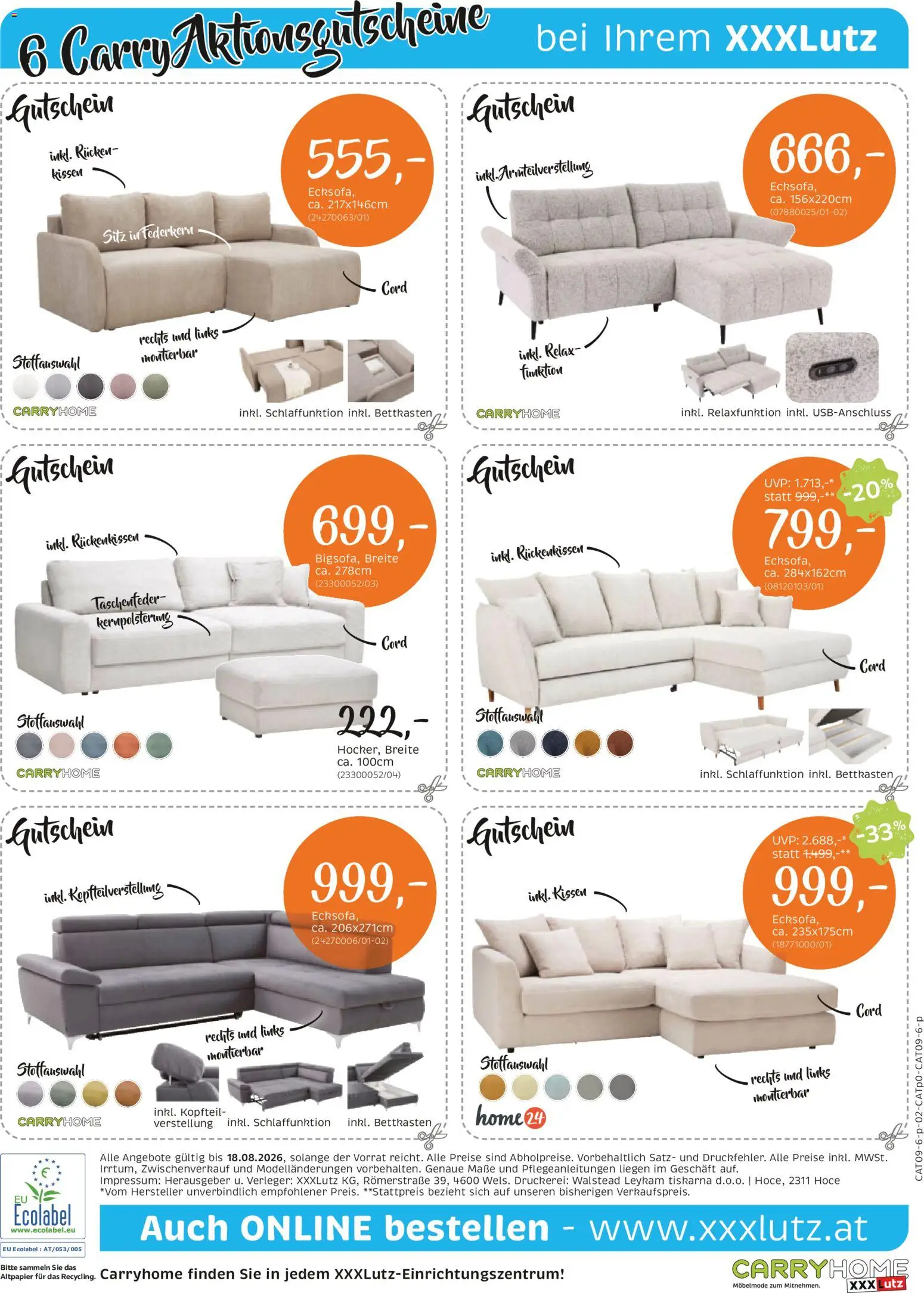 XXXLutz Carry Home gültig ab 04.08.2026 | Seite: 2 | Produkte: Kissen