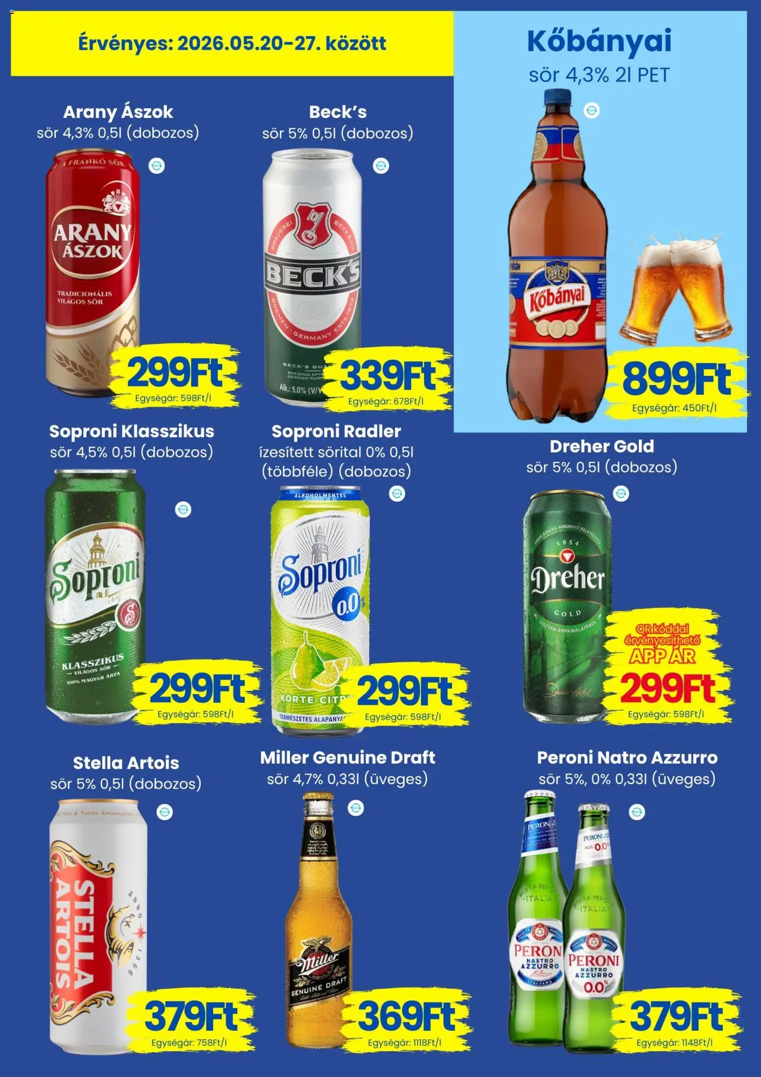 Magnetic akciós ujság - amely érvényes a következő dátumtól: 20.05.2026 | Oldal: 7 | Termékek: Radler, Stella artois, Dobozos sör, Sör