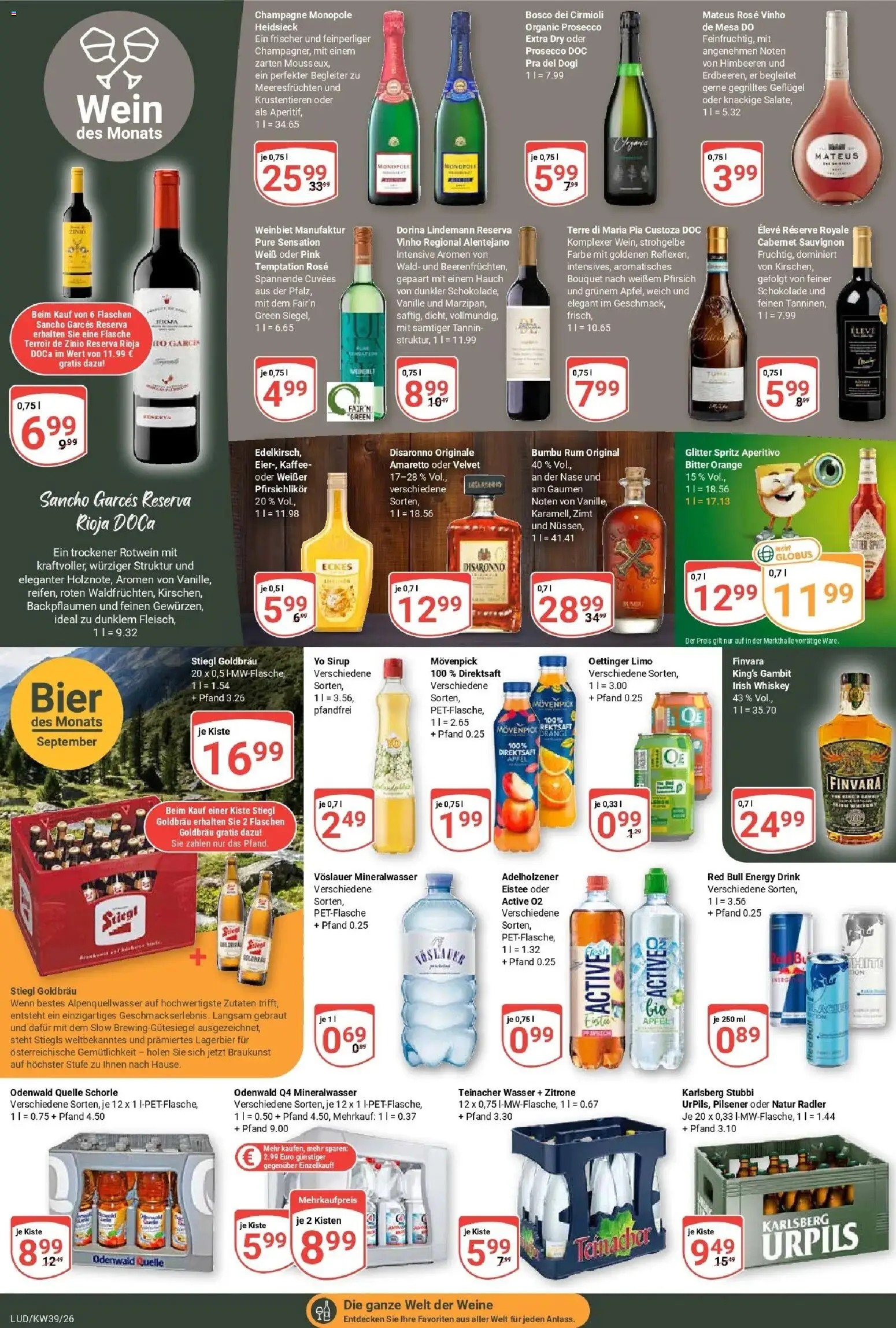 Globus Prospekt Ludwigshafen-Oggersheim (ab 21.09.2026) » Angebote online | Seite: 23 | Produkte: Sirup, Vanille, Zitrone, Wein