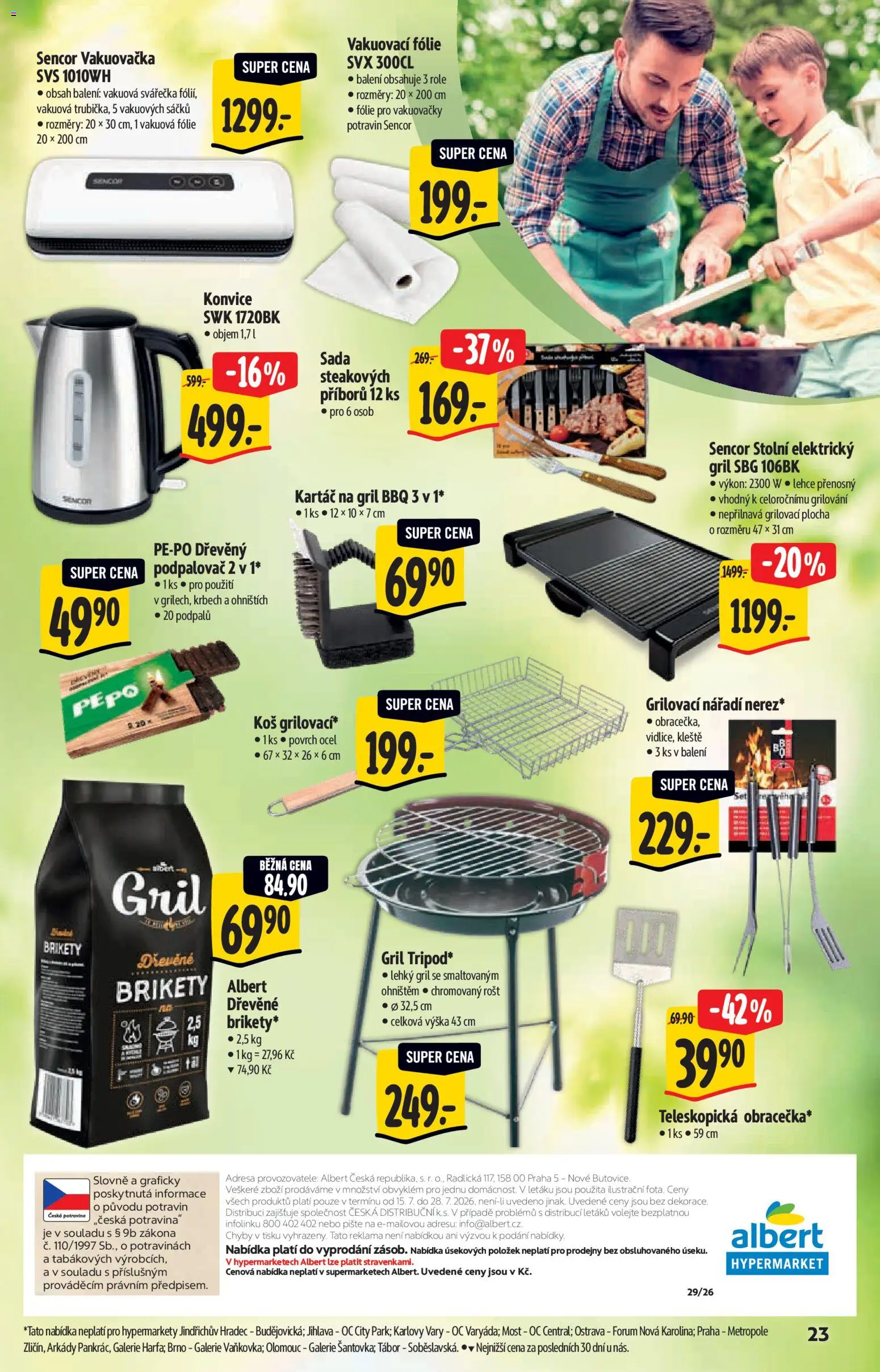 Albert katalog - Hypermarket od 15.07.2026 | Strana: 23 | Produkty: Fólie, Konvice, Nářadí, Pepo