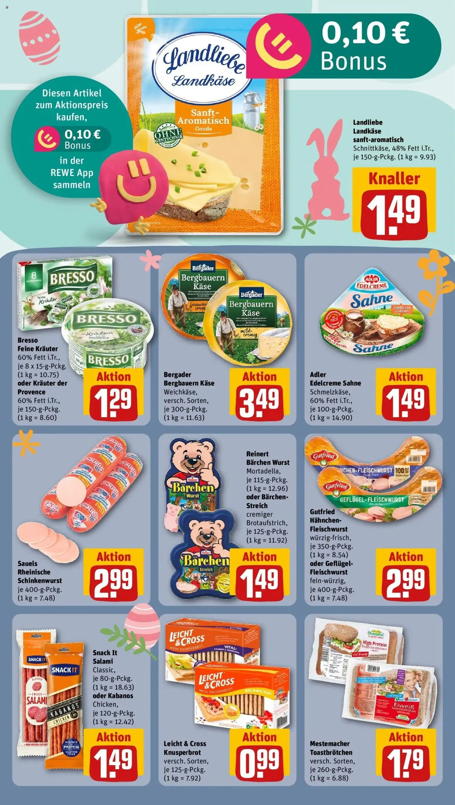 Rewe Prospekt Würselen / Bardenberg	 – gültig ab 15.03.2026 | Seite: 12 | Produkte: Käse, Gouda, Wurst, Sahne
