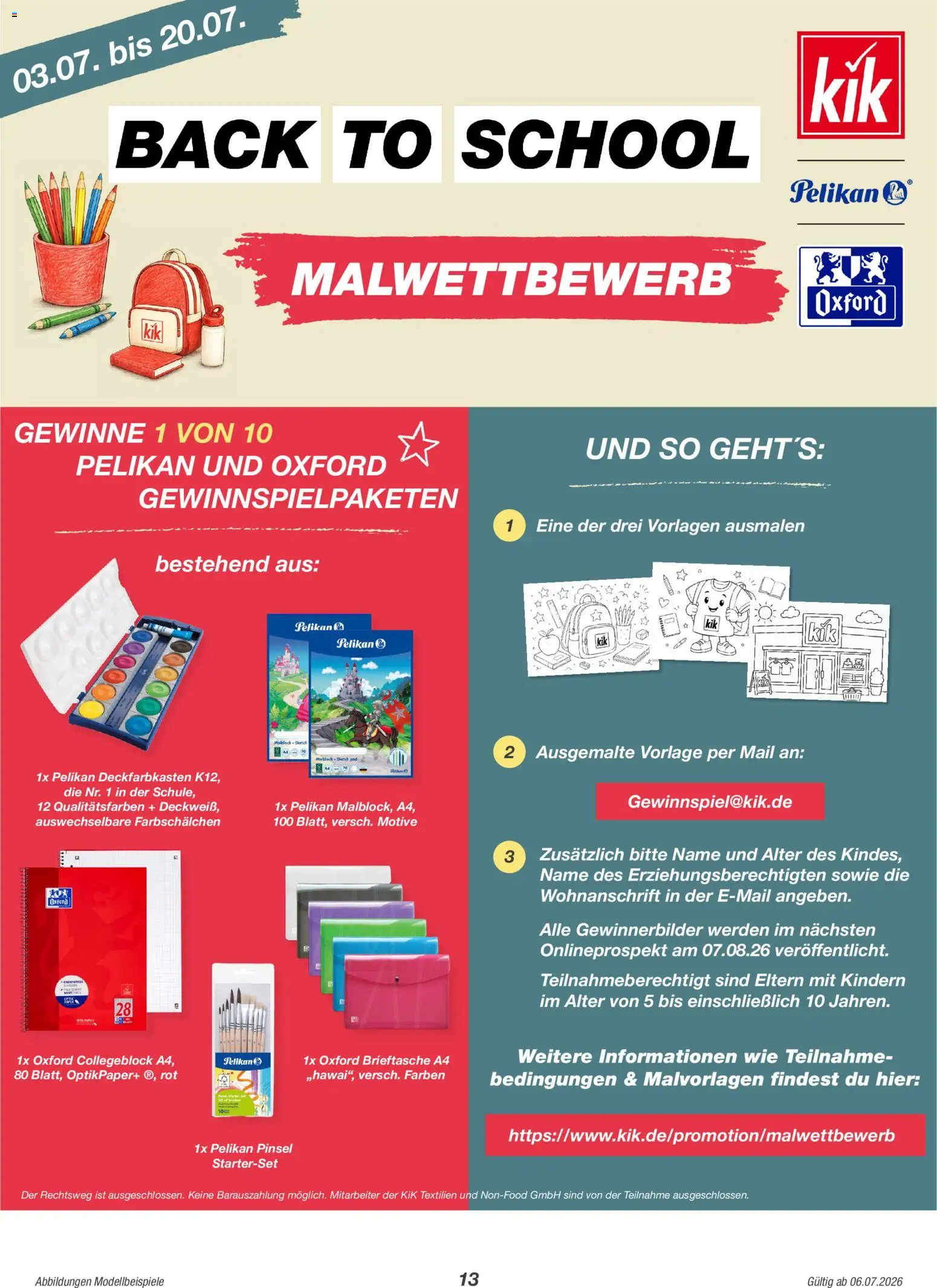 Kik Prospekt – gültig ab 06.07.2026 | Seite: 13 | Produkte: Pinsel, Brieftasche