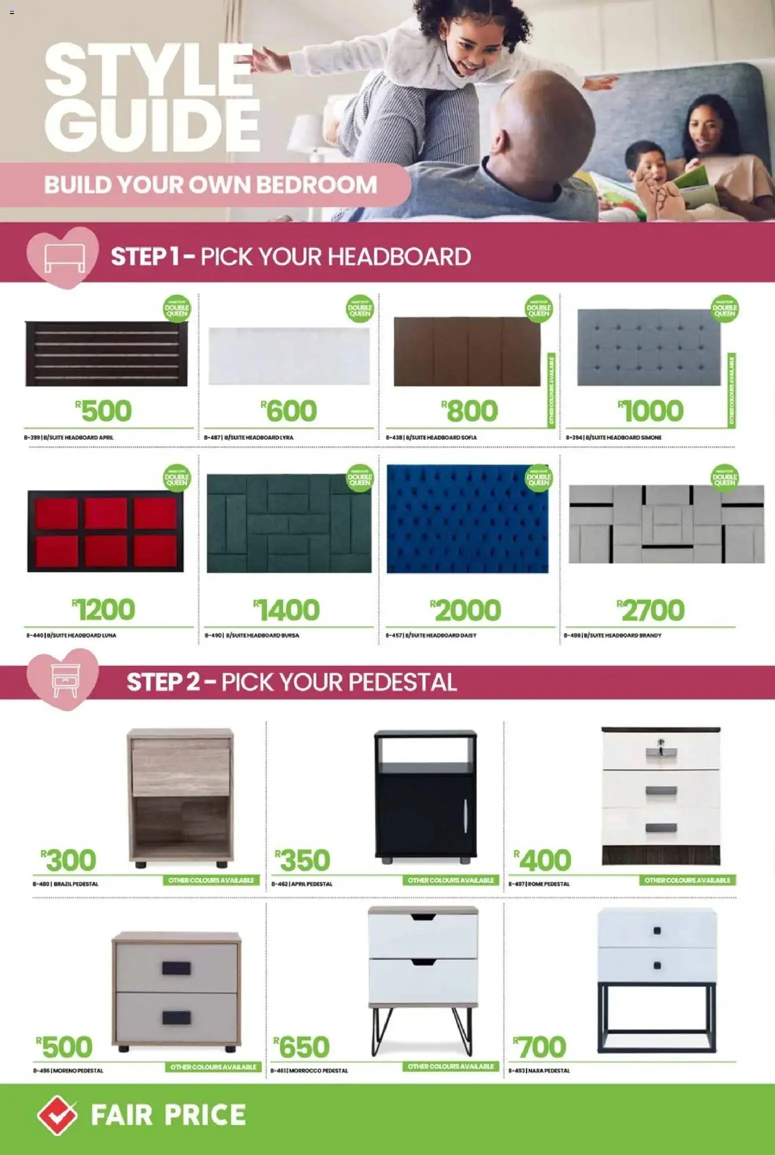 New Fair Price catalogue – valid from 01/02/2026 | Page: 16 | Products: Pedestal, Headboard, Brandy