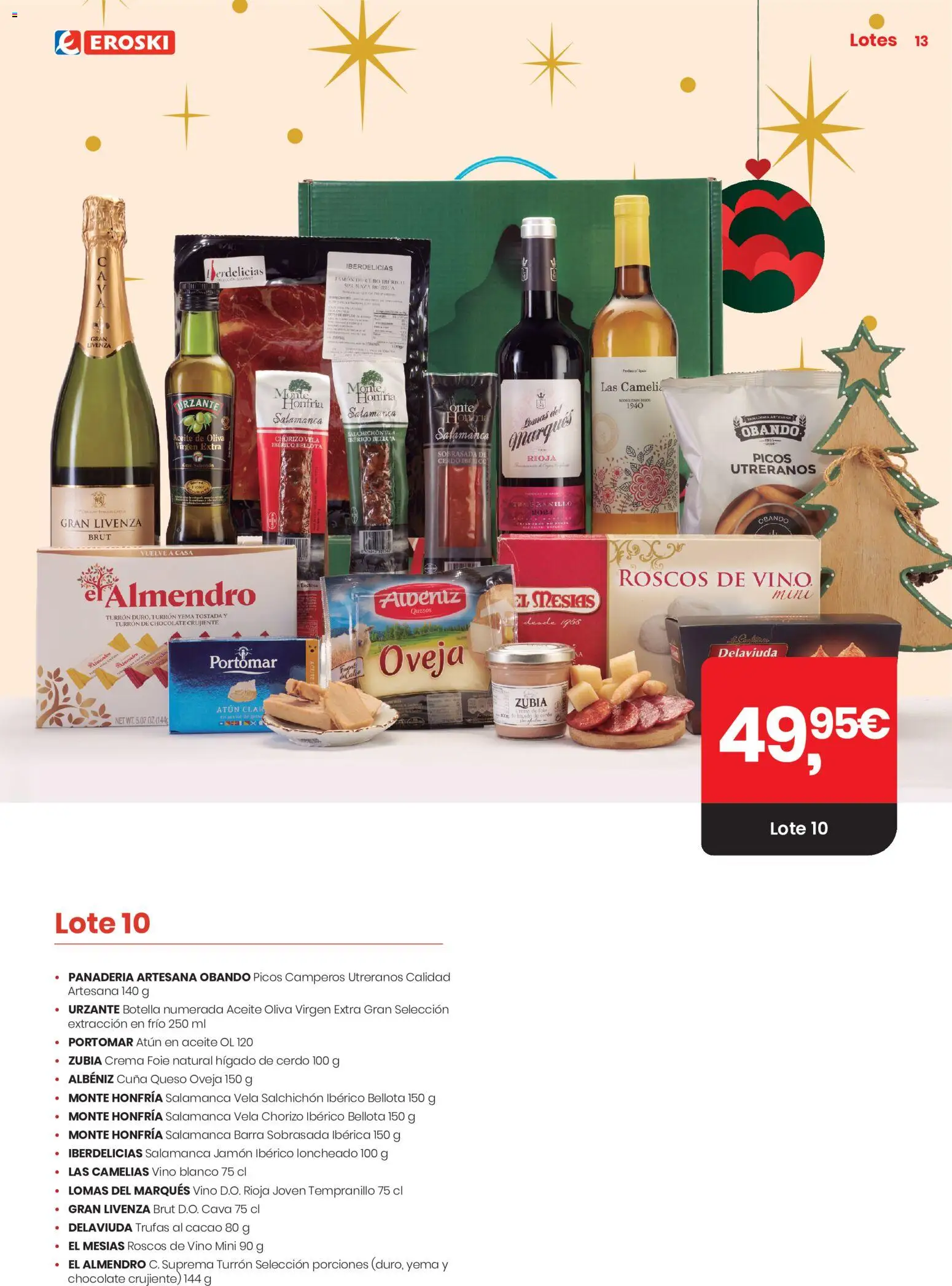 Eroski Navidad 2026 │ válido desde el 15/10/2026 | Página: 13 | Productos: Queso, Aceite, Jamón, Hígado
