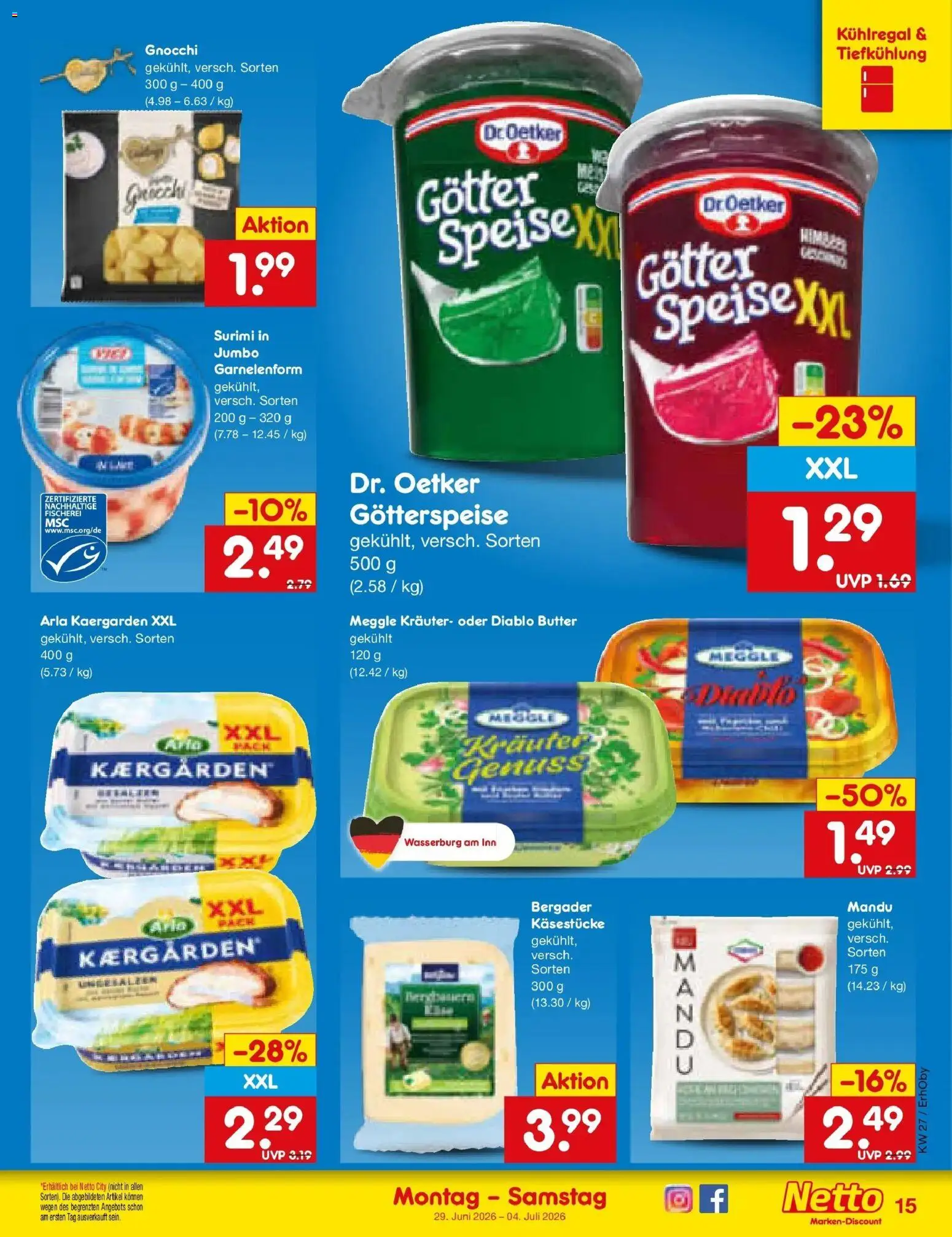Netto Marken-Discount Prospekt Mauern – gültig ab 28.06.2026 | Seite: 21 | Produkte: Butter