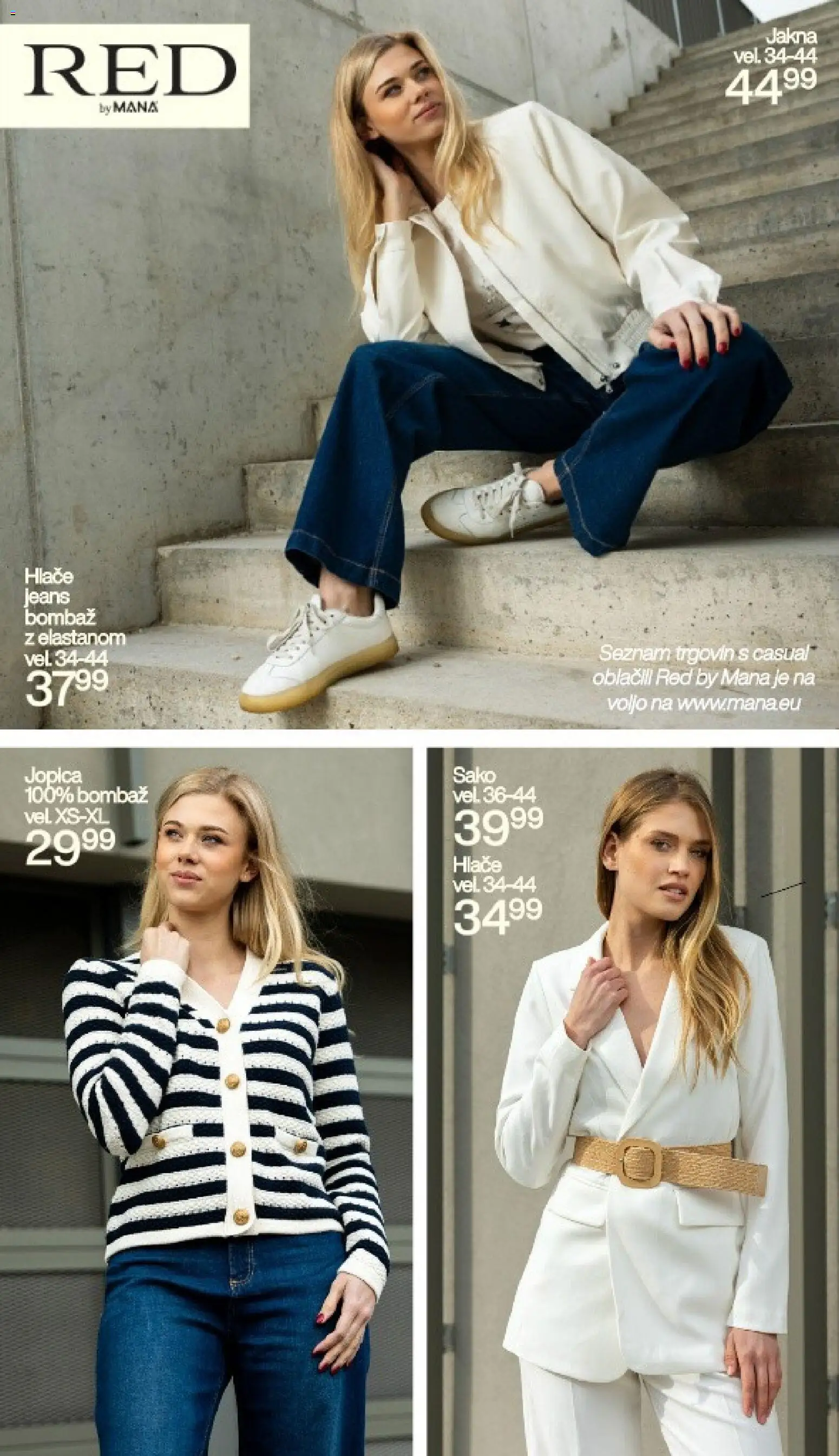 Novi Mana katalog ponudbe – veljaven od 15.04.2026 | Stran: 4 | Izdelki: Jopica, Jakna, Hlace