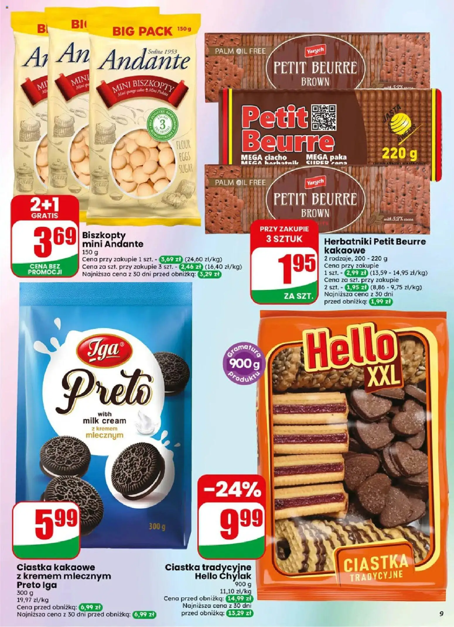 Dino gazetka od 06.05.2026 | Strona: 9 | Produkty: Ciastka z kremem, Herbatniki, Ciastka kakaowe, Ciastka