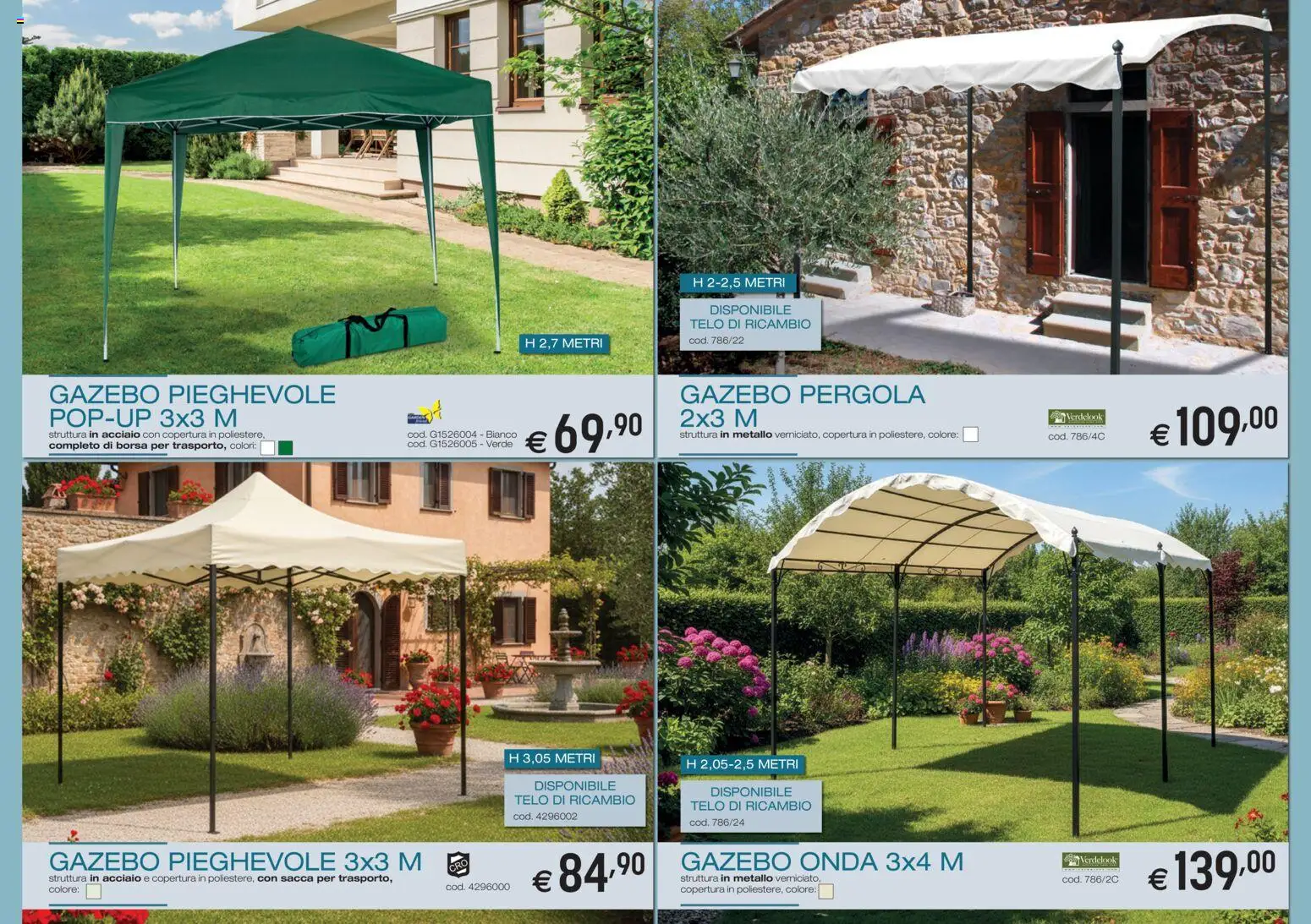 Volantino Brico OK del 05/03/2026 | Pagina: 8 | Prodotti: Gazebo, Pergola, Borsa