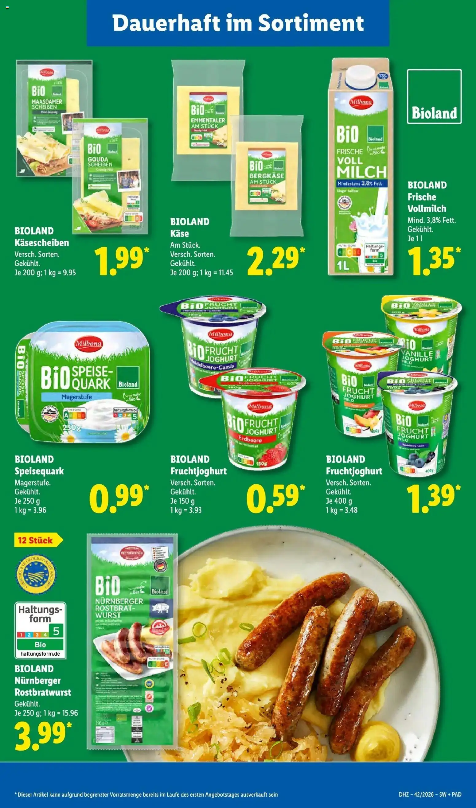 Lidl Prospekt Höxter (ab 12.10.2026) zum Blättern » Angebote | Seite: 17 | Produkte: Milch, Fruchtjoghurt, Wurst, Speisequark