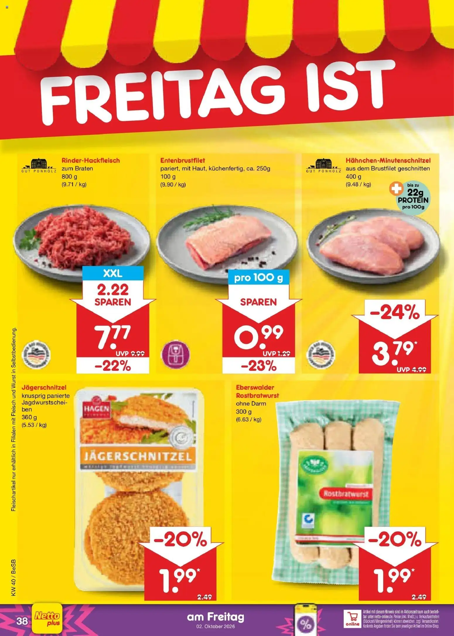 Netto Marken-Discount Prospekt Kremmen – gültig ab 28.09.2026 | Seite: 58 | Produkte: Wurst, Fleisch