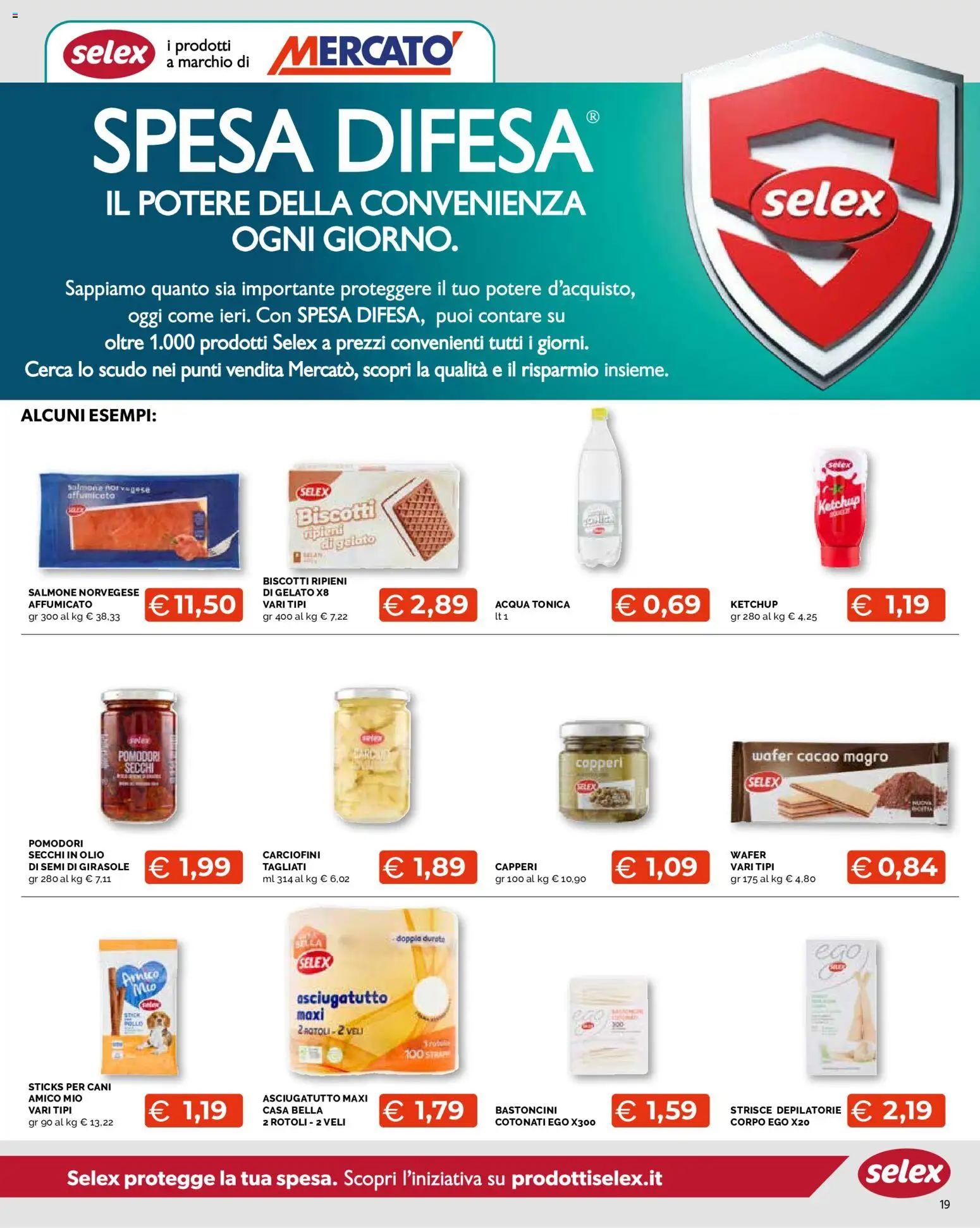 Volantino Mercatò del 14.05.2026 | Pagina: 19 | Prodotti: Salmone, Ketchup, Gelato, Pomodori