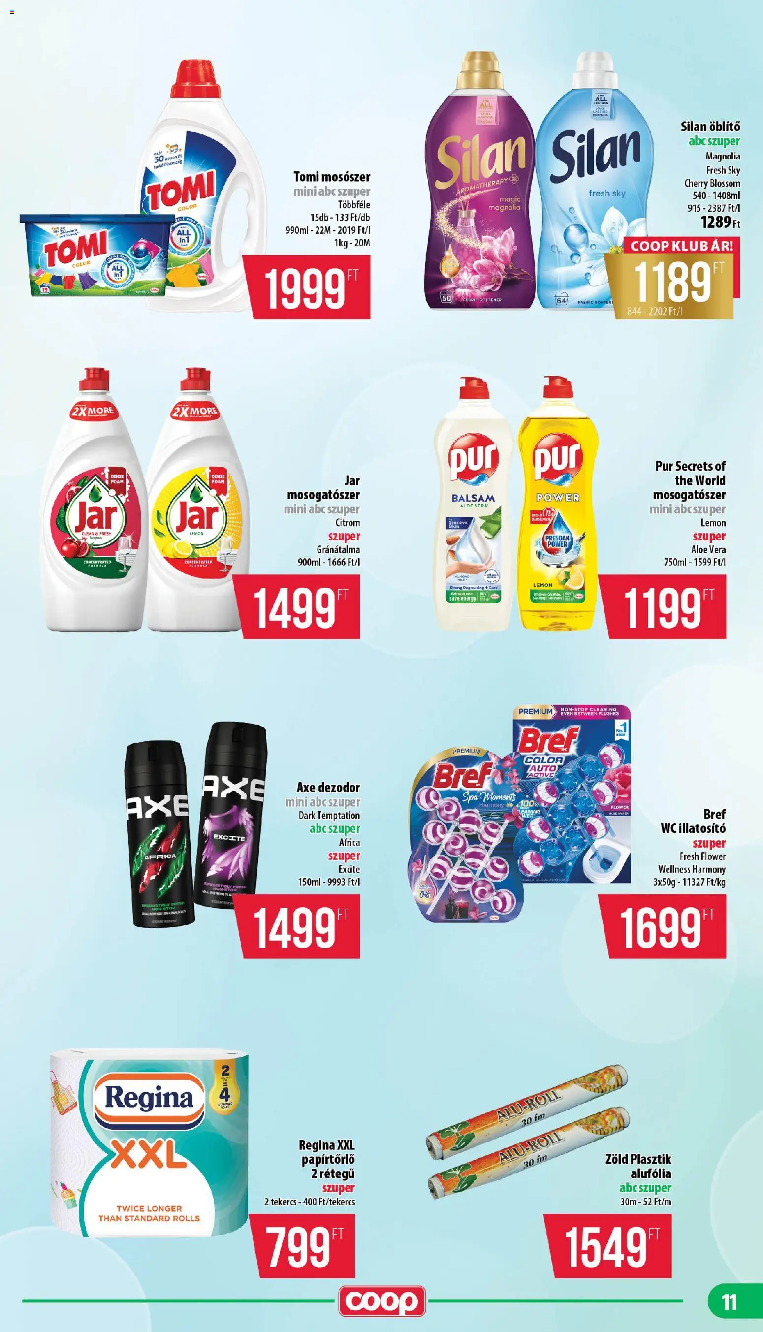 COOP akciós ujság - amely érvényes a következő dátumtól: 2026.09.24. | Oldal: 11 | Termékek: Bref, WC, Gránátalma, Aloe vera