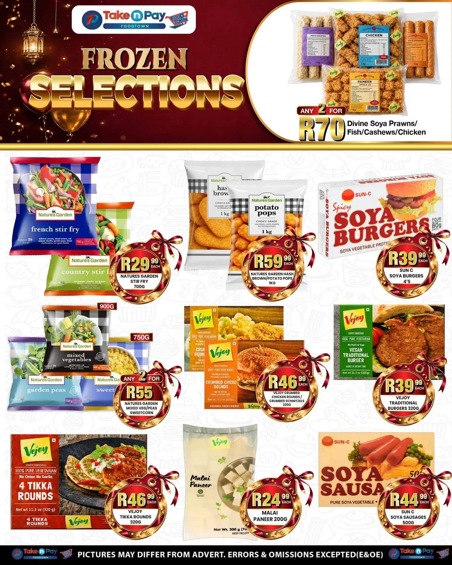 New Take n Pay catalogue – valid from 24/08/2026 | Page: 2 | Products: Beans, Burgers, Vegetables, Pepper
