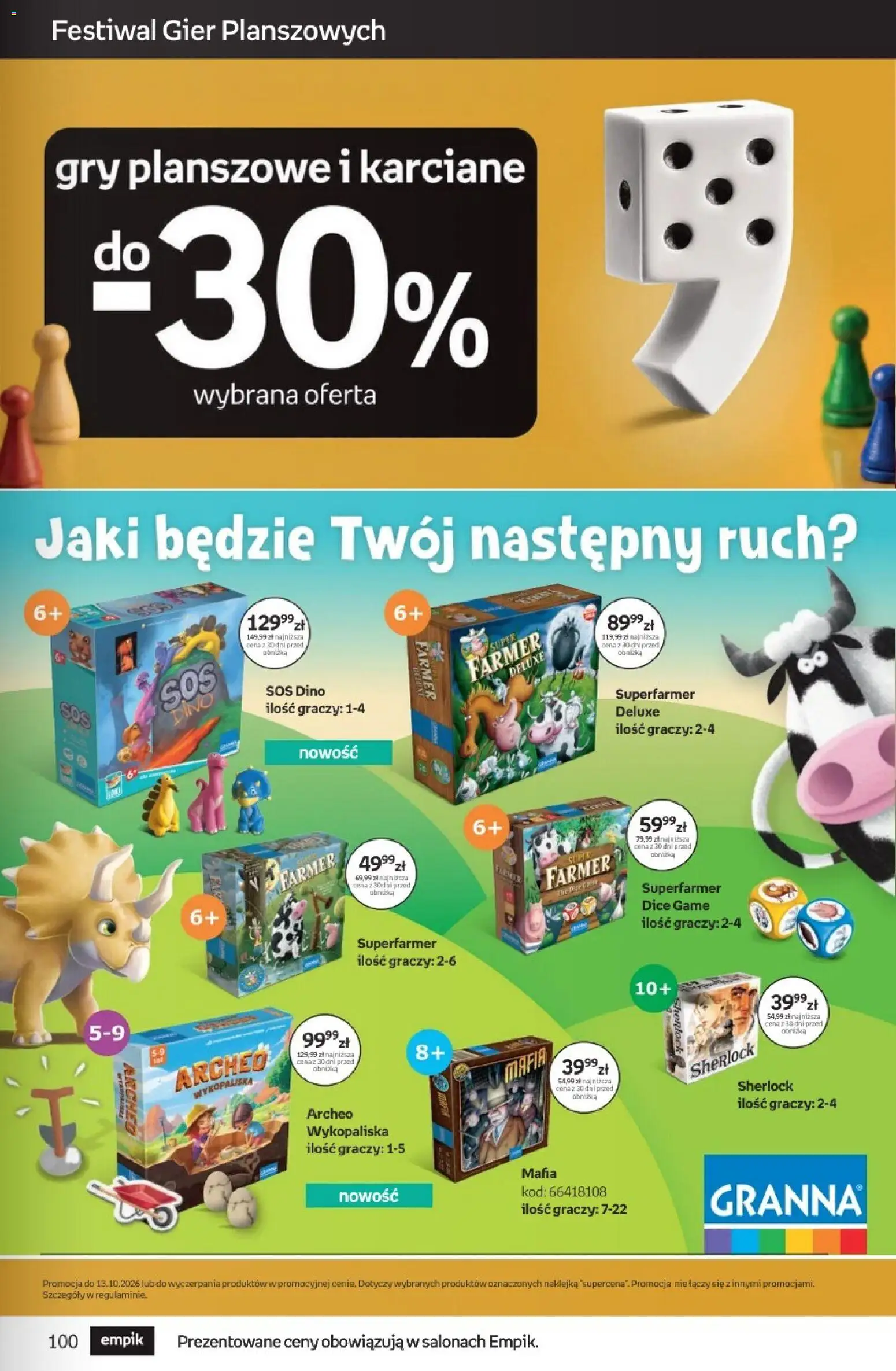 Empik promocje - Tom kultury Zabawki od 23.09.2026 | Strona: 9 | Produkty: Gry planszowe, Gry, Sos
