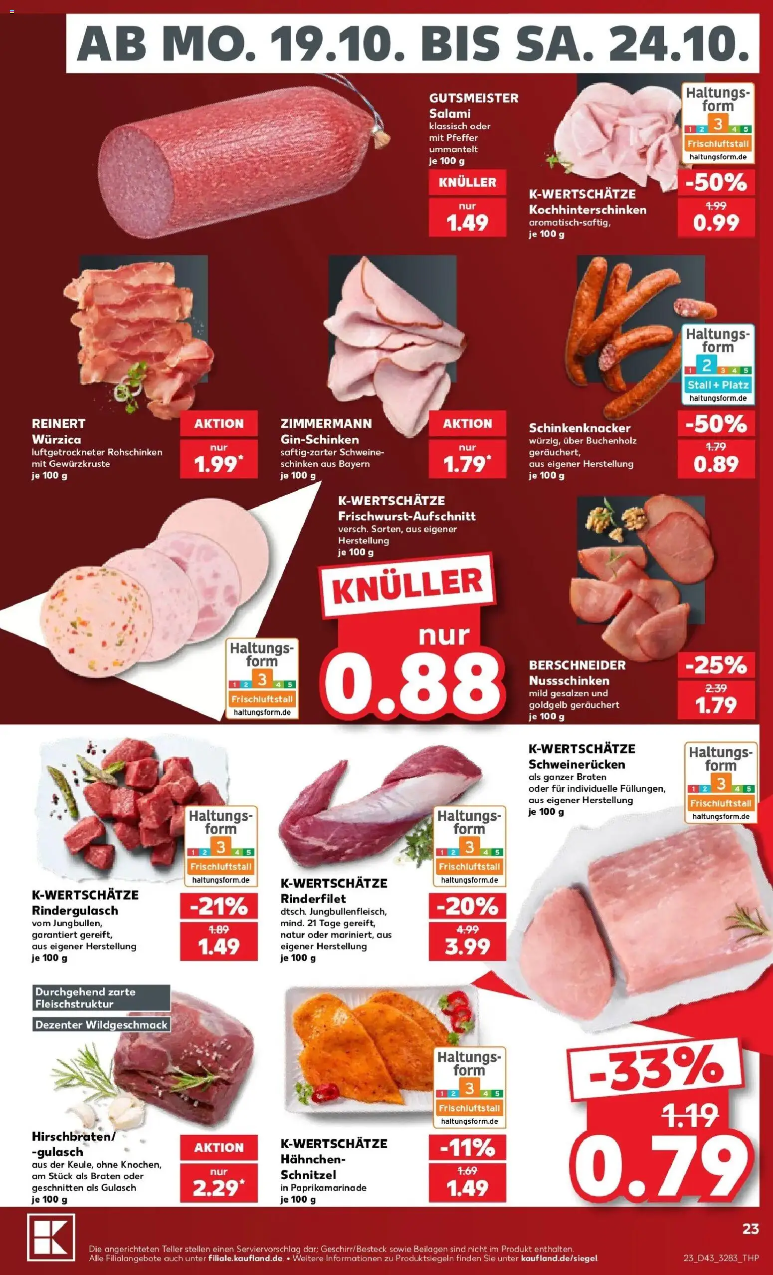 Prospekt Kaufland ab 19.10.2026 » Angebote Online zum Blättern | Seite: 27 | Produkte: Rindergulasch, Hahnchen, Rinderfilet, Gulasch