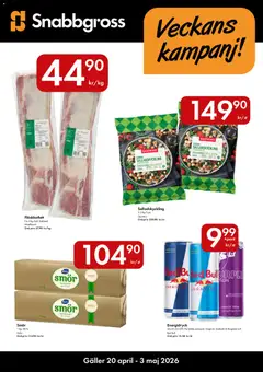 Snabbgross erbjudanden - Förhandsvisning av reklamblad från butik Snabbgross aktuell från 20.04.2026 | Sida: 1