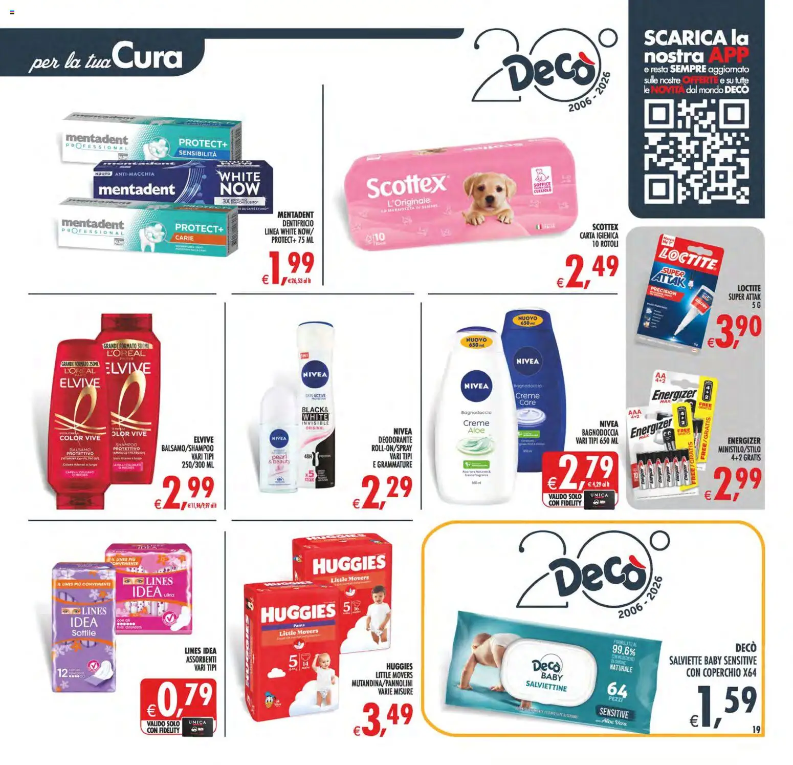 Volantino Decò del 29.05.2026 | Pagina: 19 | Prodotti: Shampoo, Balsamo, Carta igienica, Deodorante