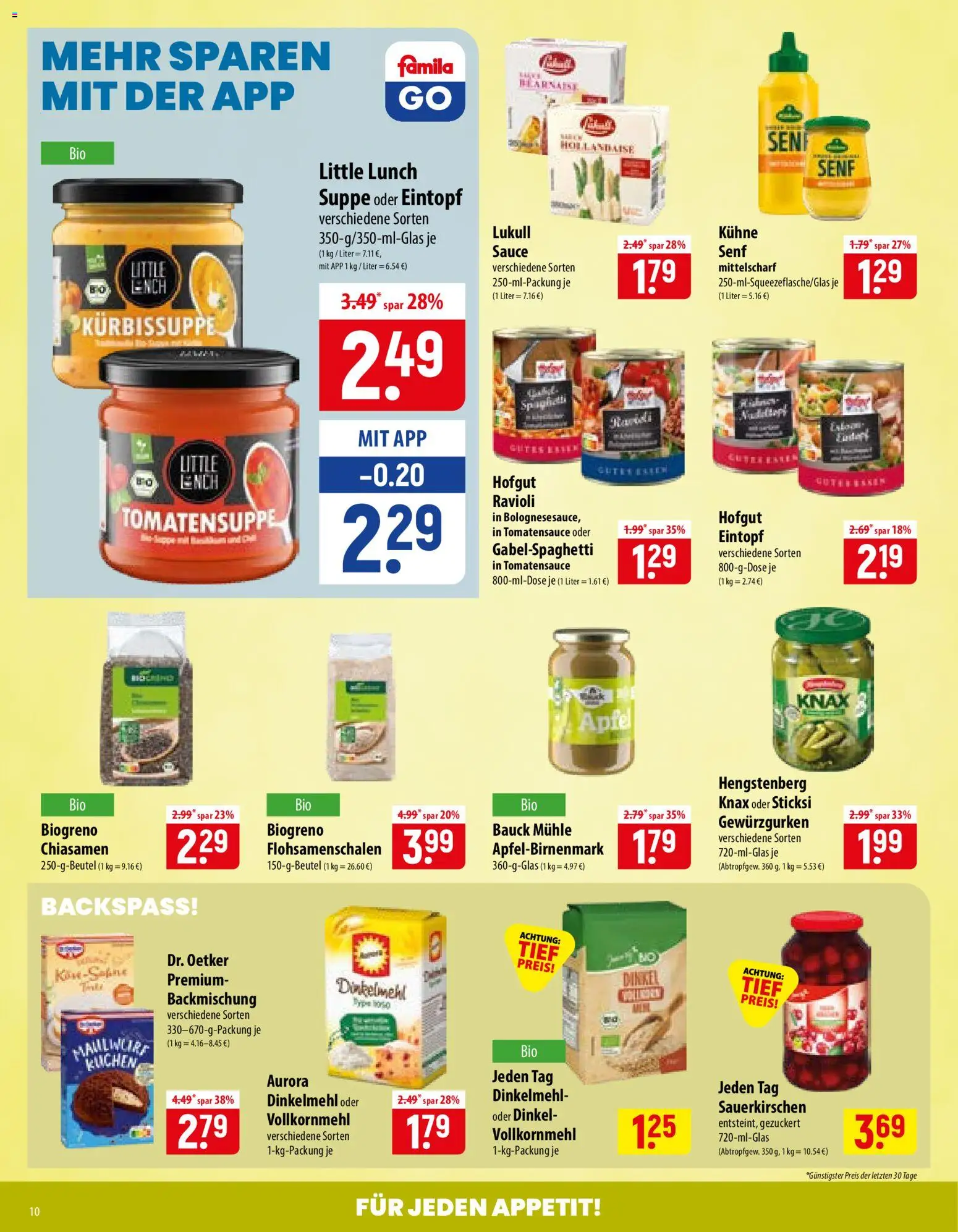 Famila Prospekt – gültig ab 17.08.2026 | Seite: 10 | Produkte: Mühle, Vollkornmehl, Kuchen