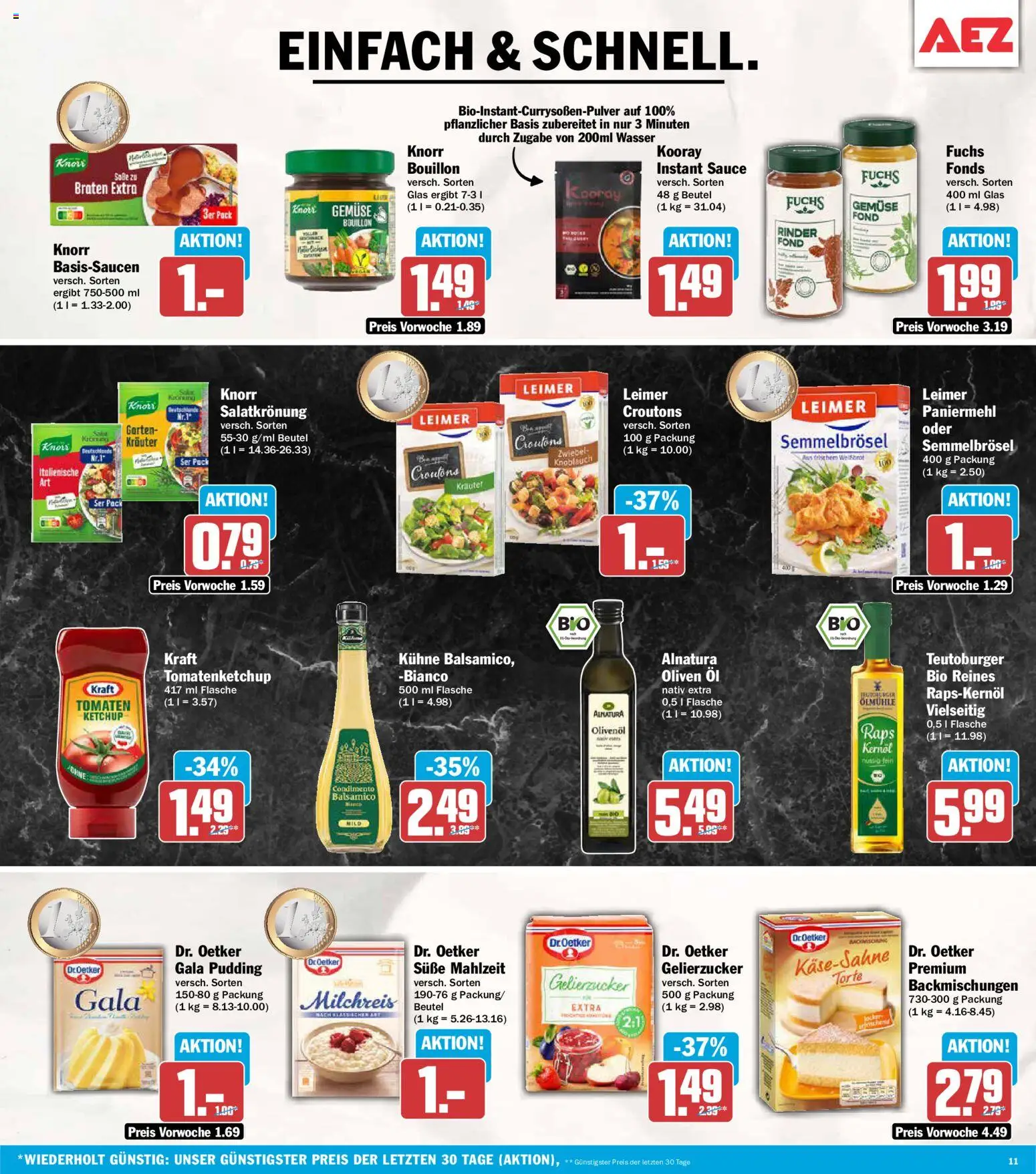 AEZ Prospekt – gültig ab 06.07.2026 | Seite: 11 | Produkte: Tomaten, Wasser, Soße, Ketchup