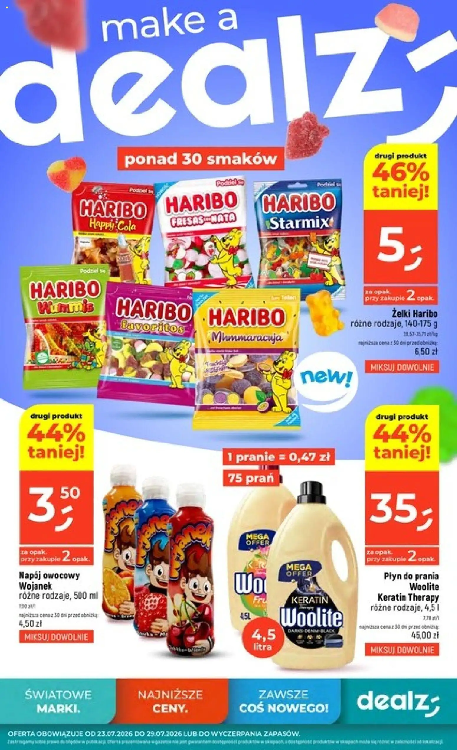Dealz gazetka od 23.07.2026 | Strona: 1 | Produkty: Żelki haribo, Żelki
