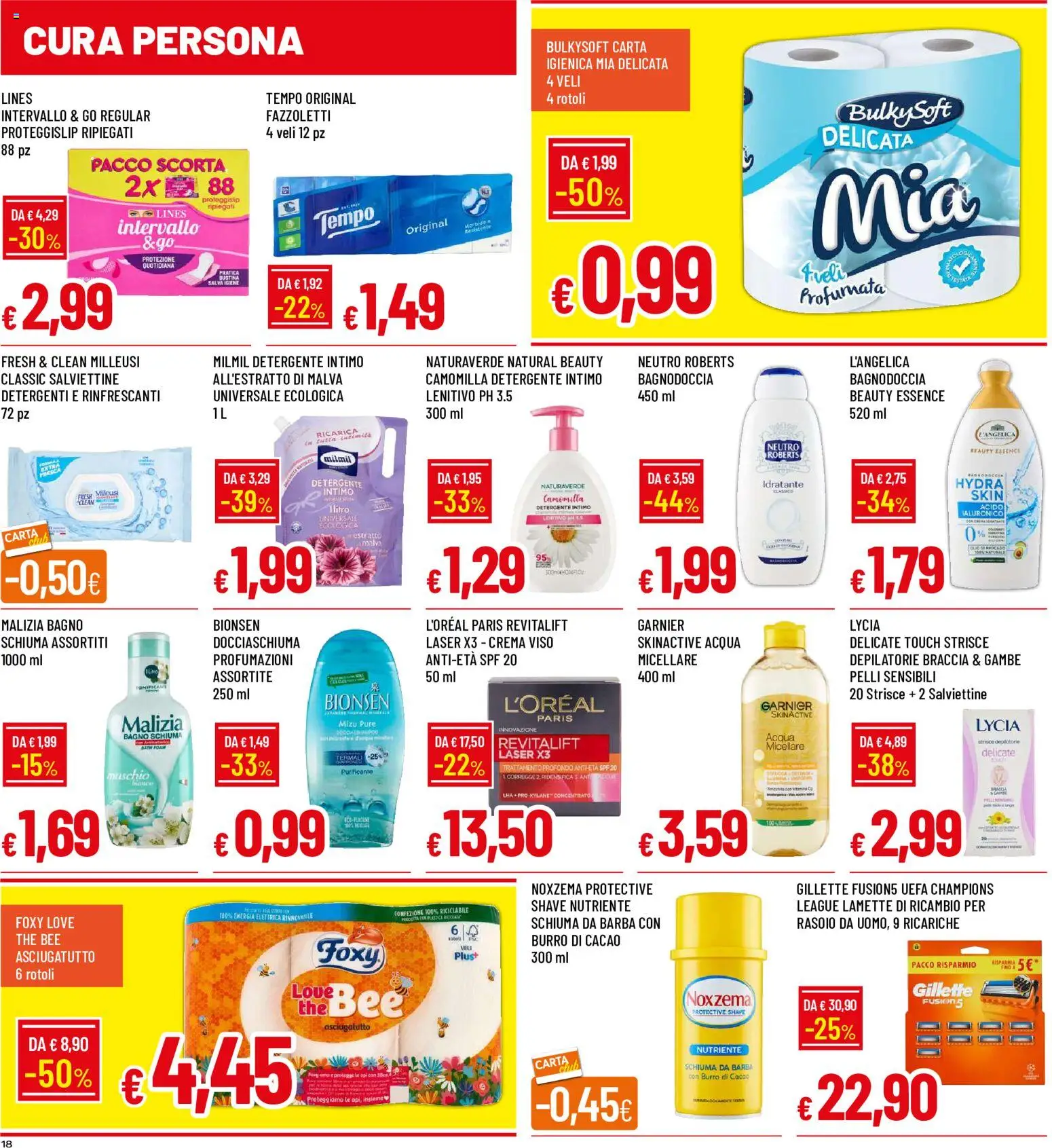 Volantino Galassia del 09/07/2026 | Pagina: 18 | Prodotti: Crema viso, Acqua, The, Asciugatutto