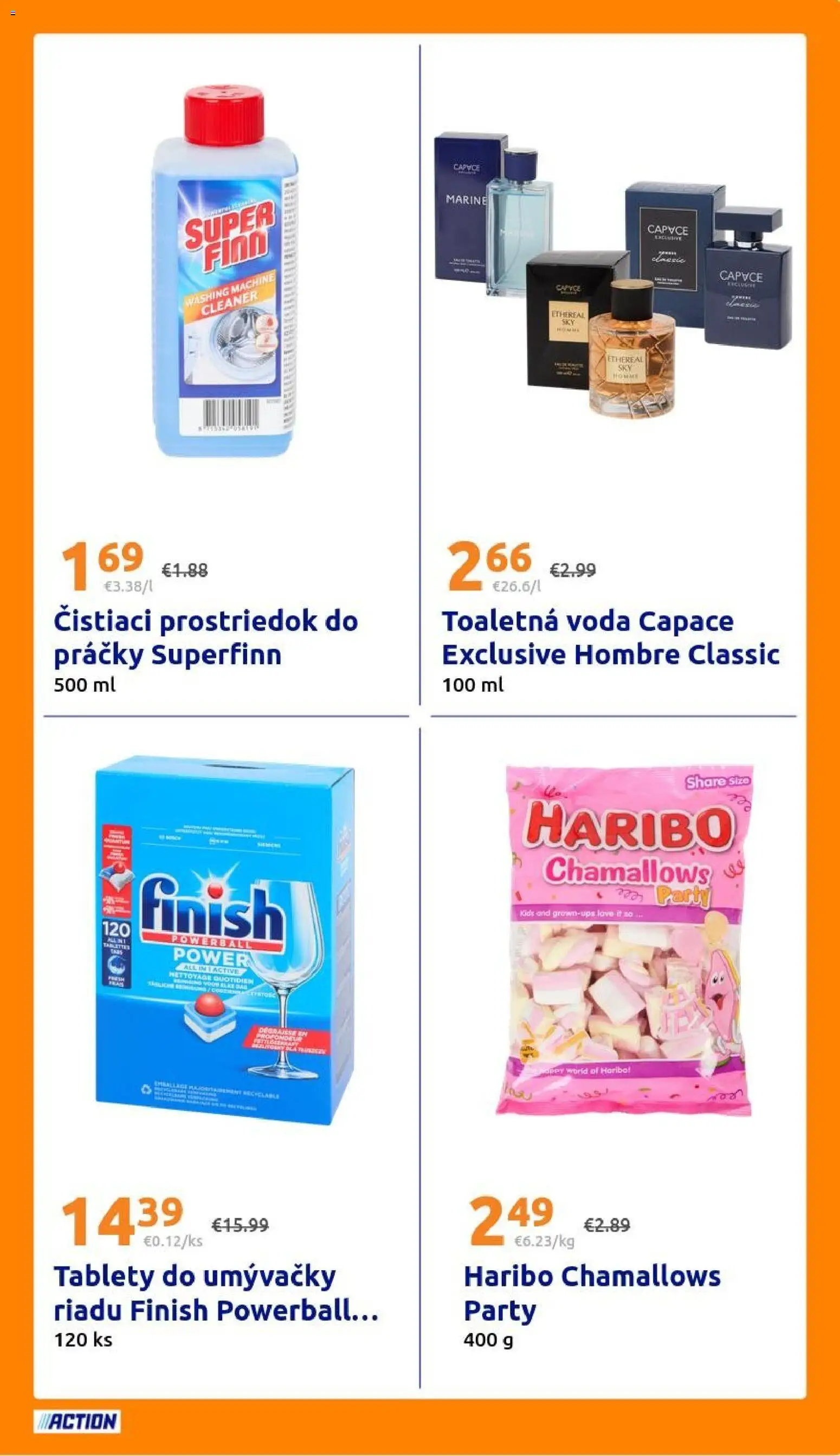 Nové Action akcie – leták je platný od 26.08.2026 | Strana: 23 | Produkty: Práčky, Toaletná voda, Voda