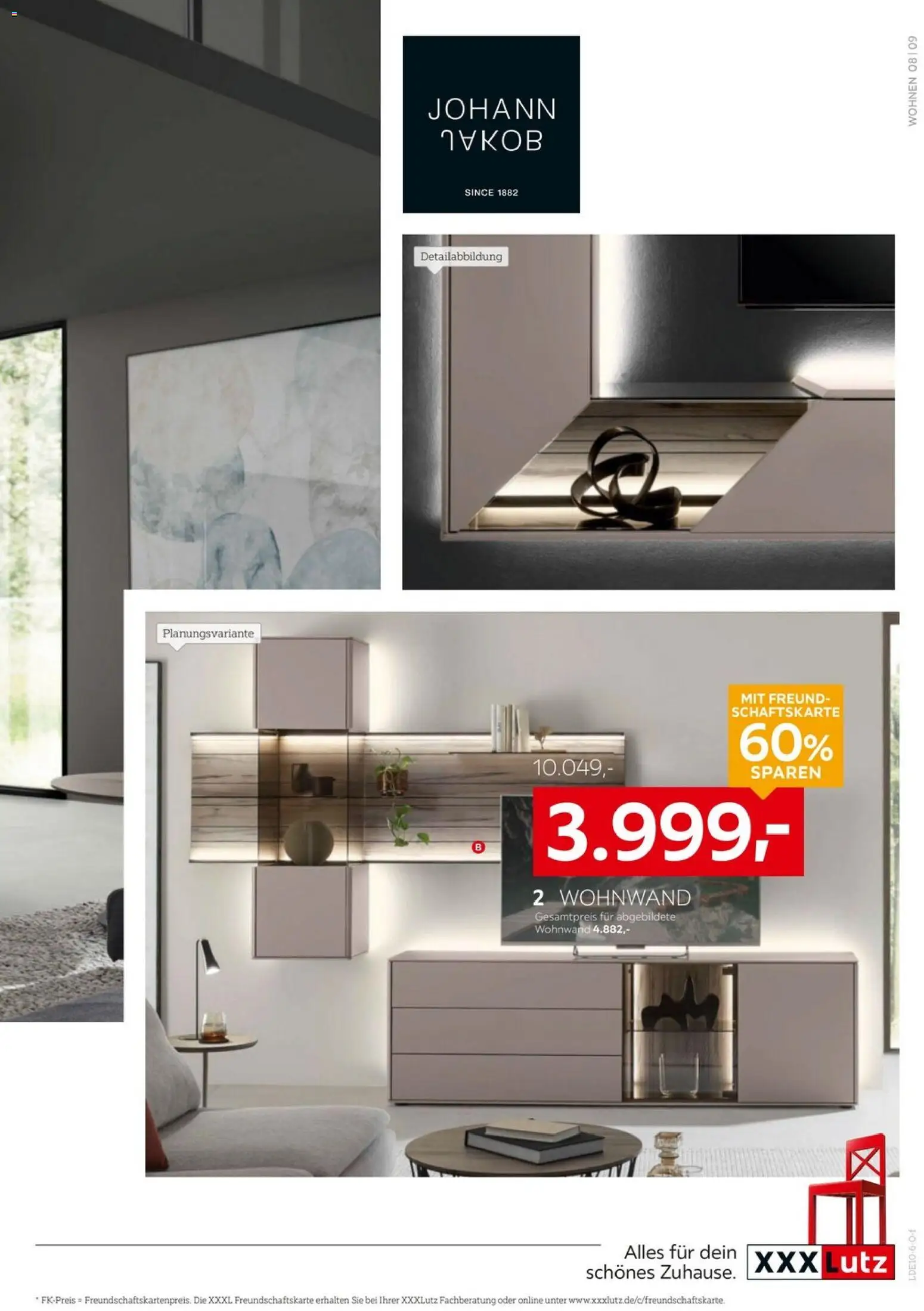 XXXLutz Bis zu 61% auf Massivholzmöbel – gültig ab 03.10.2026 | Seite: 8 | Produkte: Wohnwand