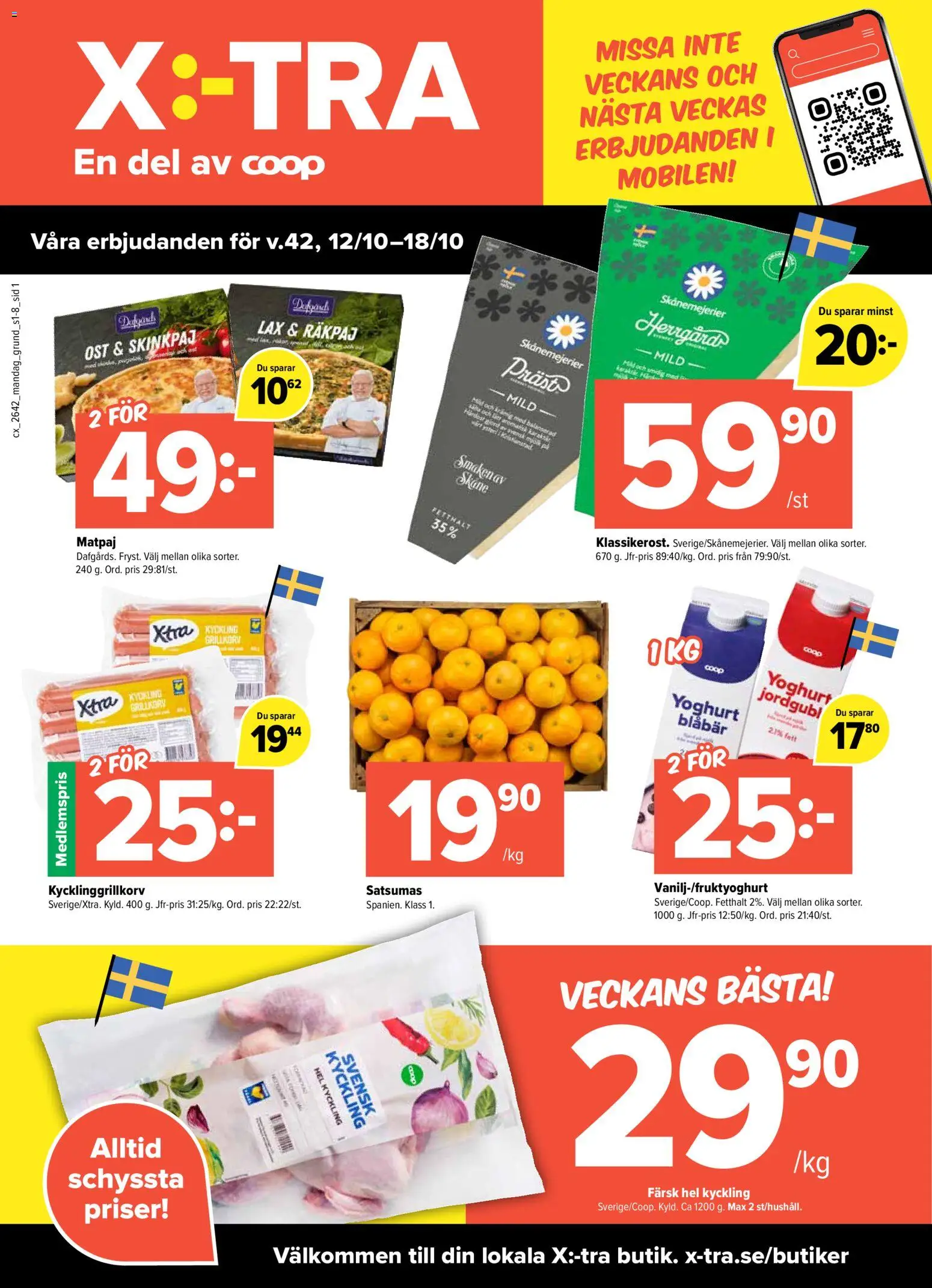 Coop X:-TRA reklamblad aktuell från 12/10/2026 | Sida: 1