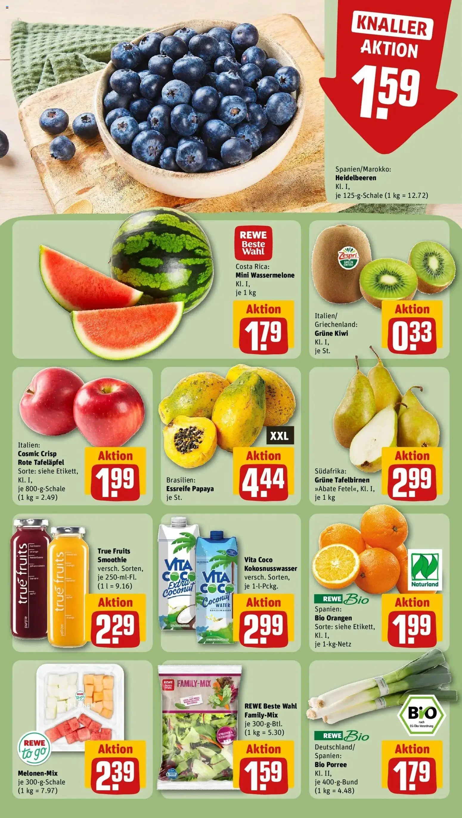 Rewe Prospekt Daun / Pützborn	 – gültig ab 05.04.2026 | Seite: 6 | Produkte: Orangen, Heidelbeeren, Wassermelone, Kiwi