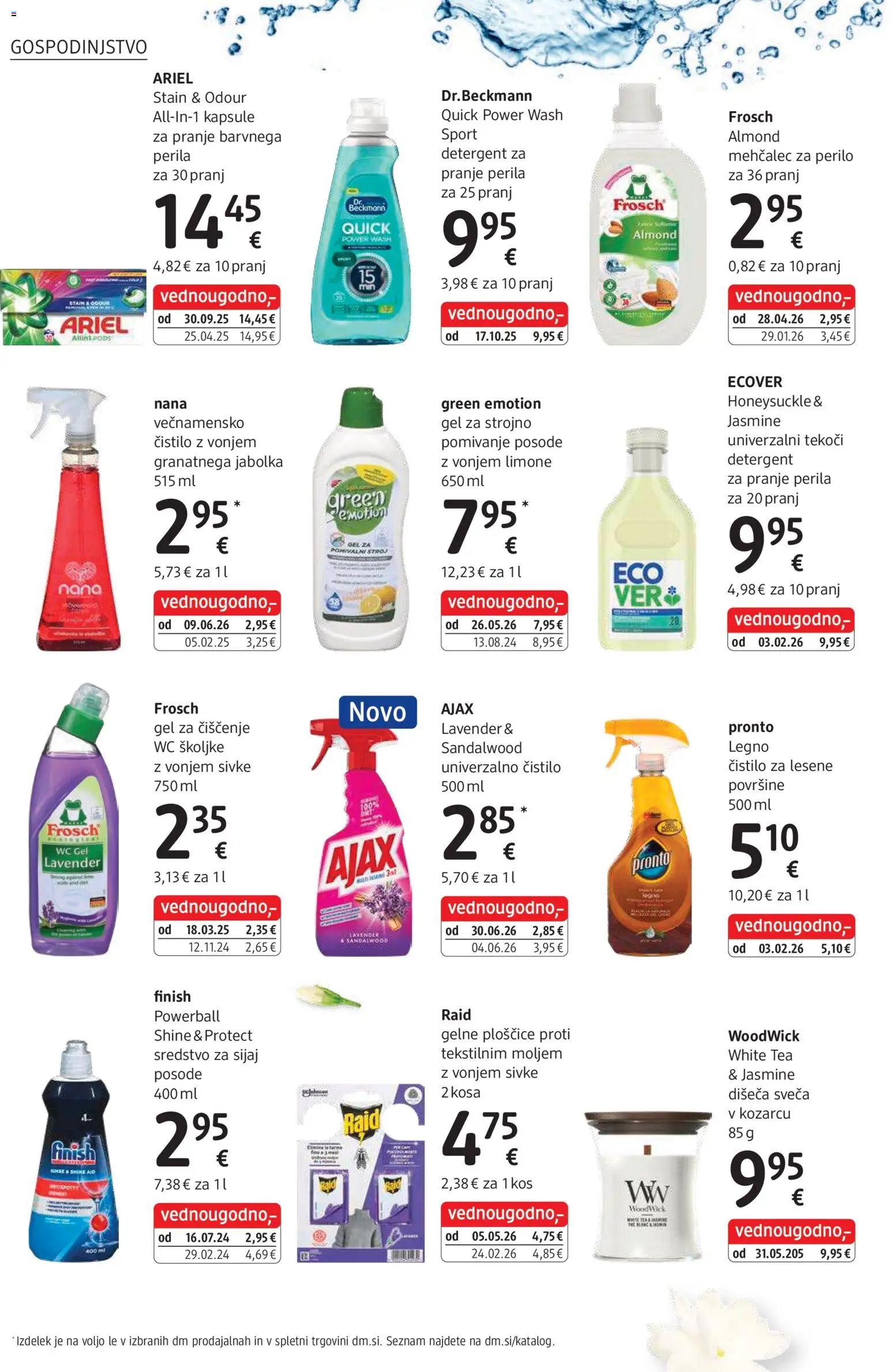 Novi DM Drogerie Markt katalog ponudbe – veljaven od 01.09.2026 | Stran: 28 | Izdelki: Mehčalec, Kos, Ploščice, Detergent
