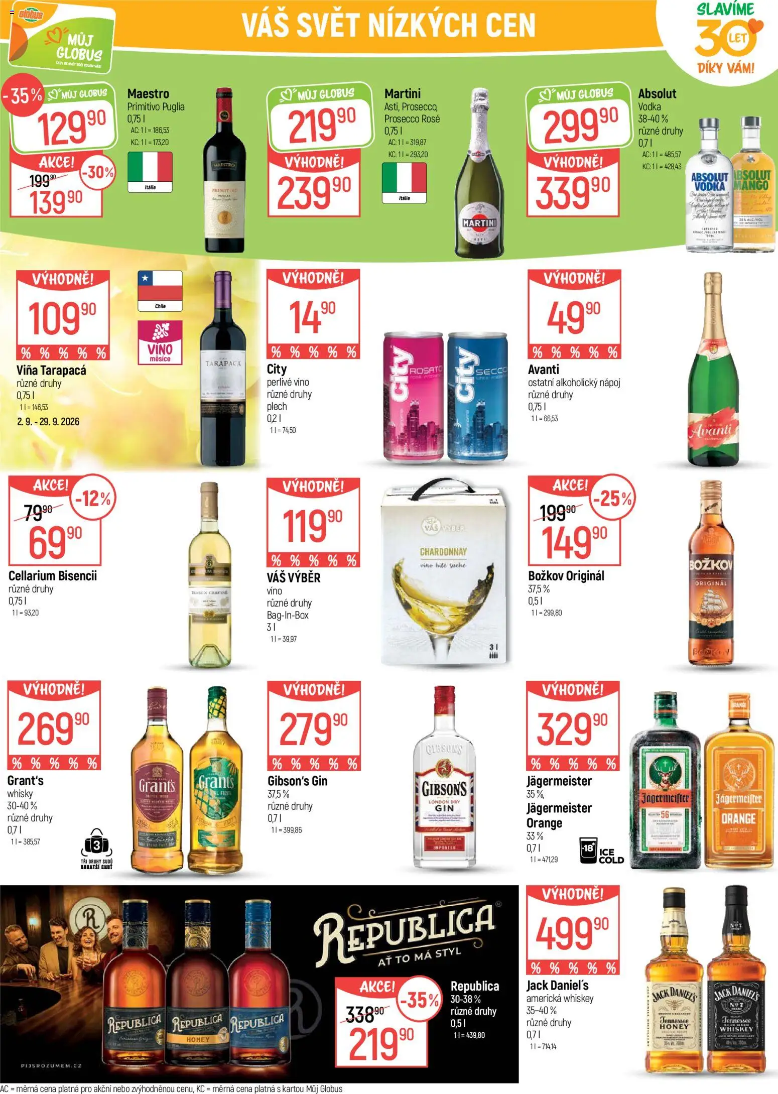 Globus leták od 02.09.2026 | Strana: 28 | Produkty: Prosecco, Martini, Gin, Plech