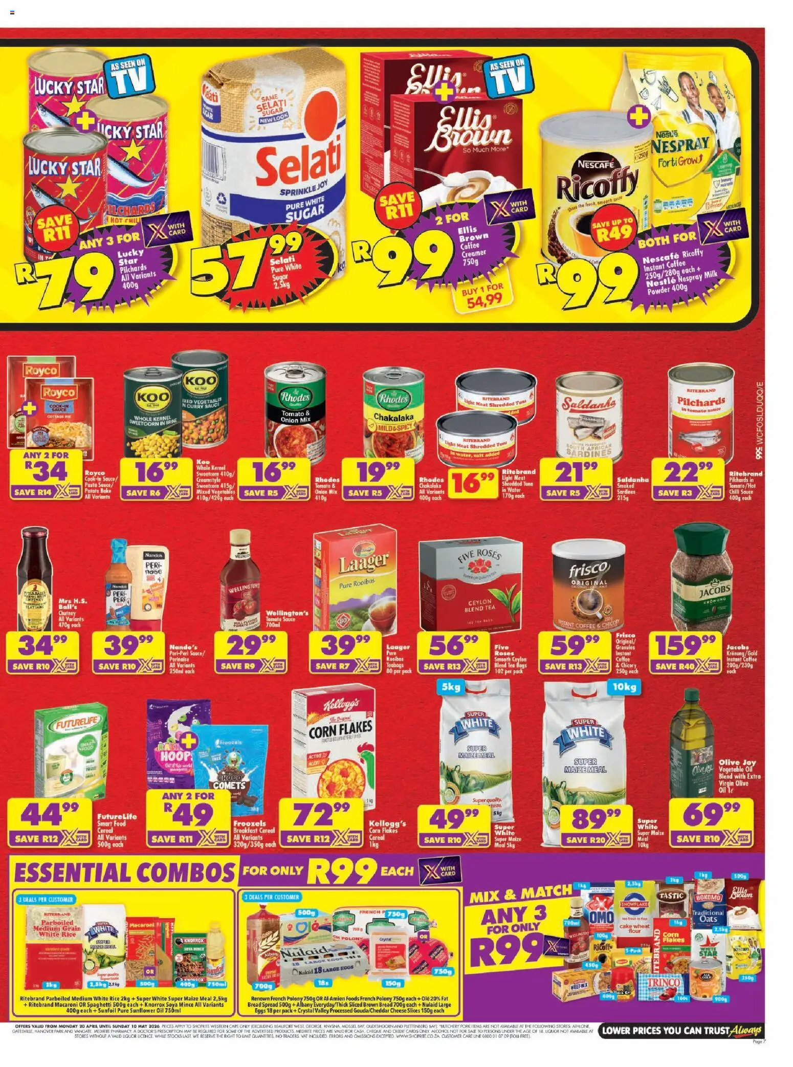 New Shoprite catalogue – valid from 20.04.2026 | Page: 7 | Products: Chutney, Water, Sauce, Estuche organizador de viaje