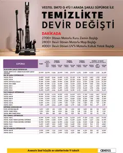 01.06.2026 tarihinden itibaren geçerli olan Vestel kataloğu önizlemesi | Sayfa: 19 | Ürünler: Yatak, Koltuk, Fırça, Elektrikli süpürge