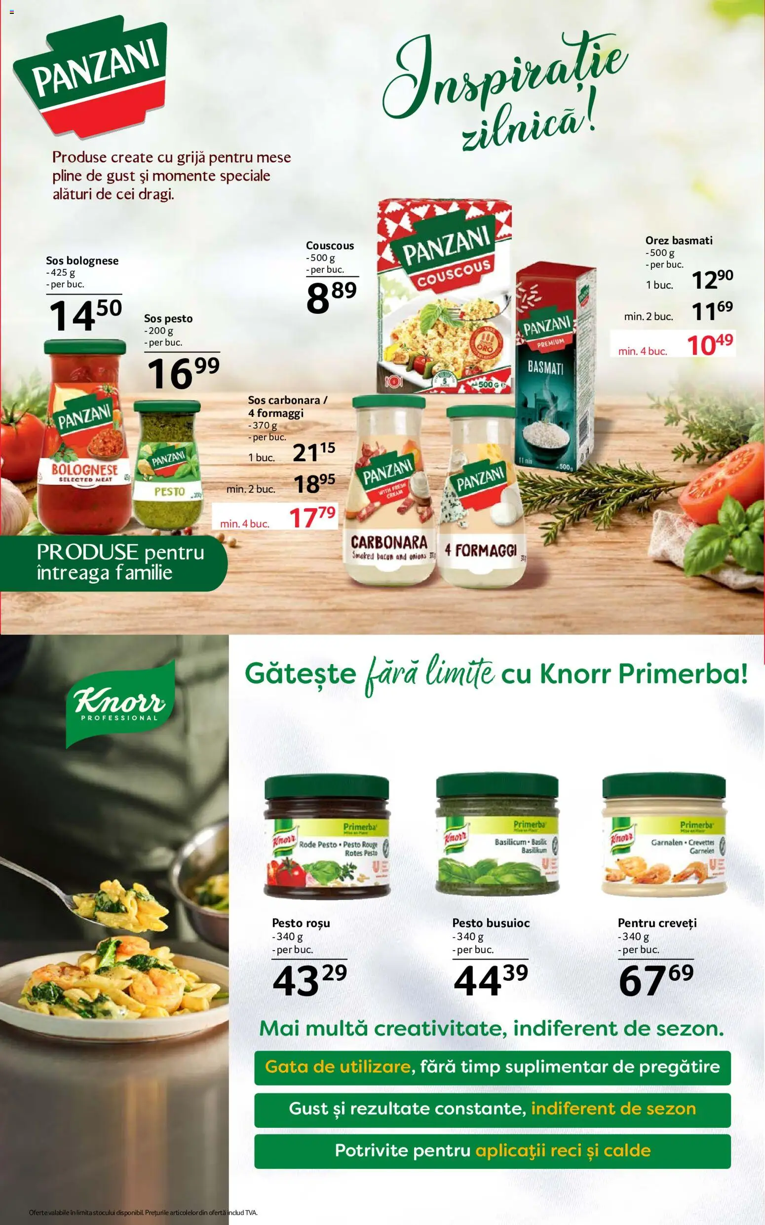 Noul catalog Selgros – valabil de la 04.09.2026 | Pagină: 17 | Produse: Panzani, Bacon, Orez, Orez basmati