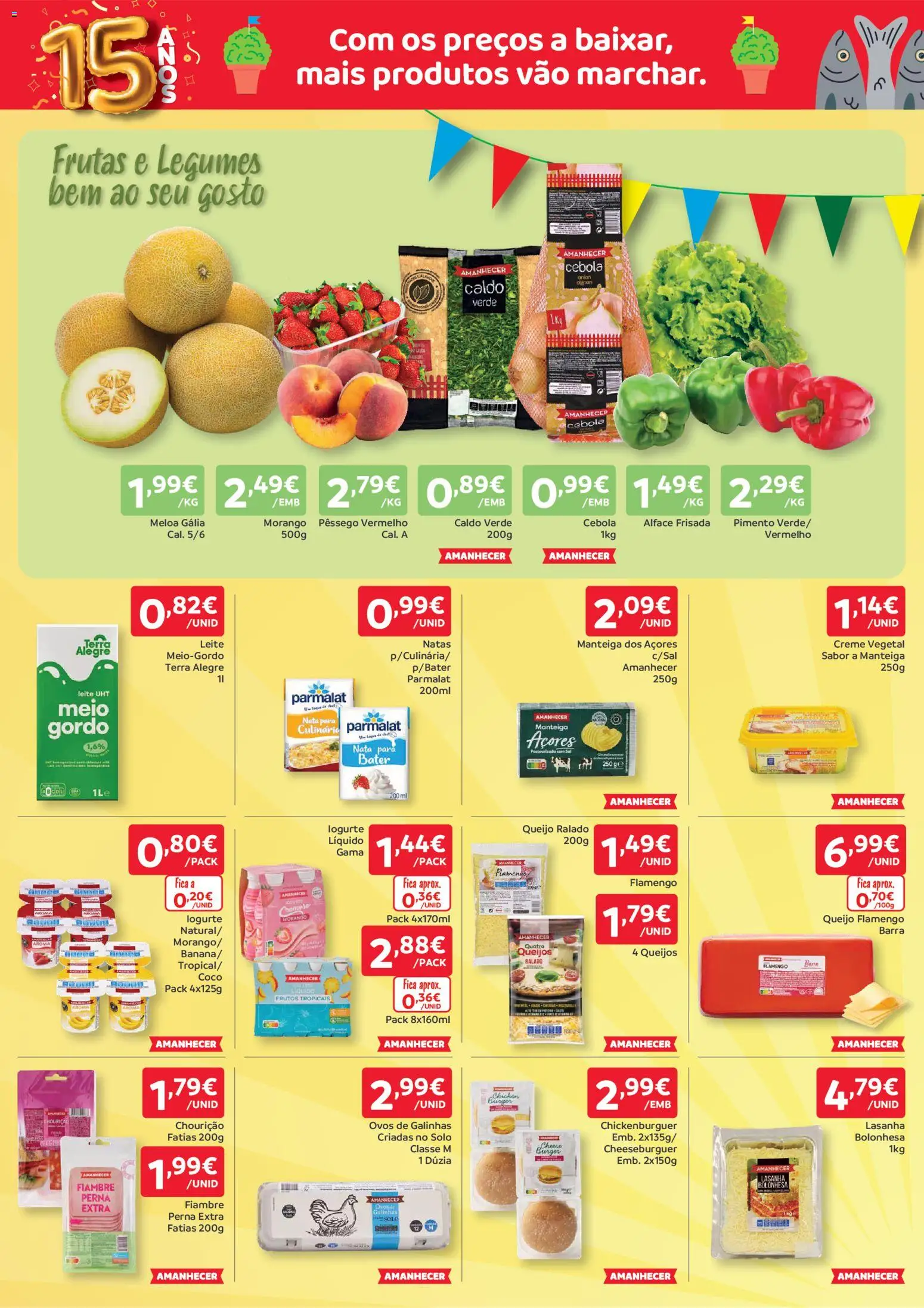 Amanhecer folheto │ válido de 11.06.2026 | Página: 2 | Produtos: Cebola, Queijo, Ovos, Creme