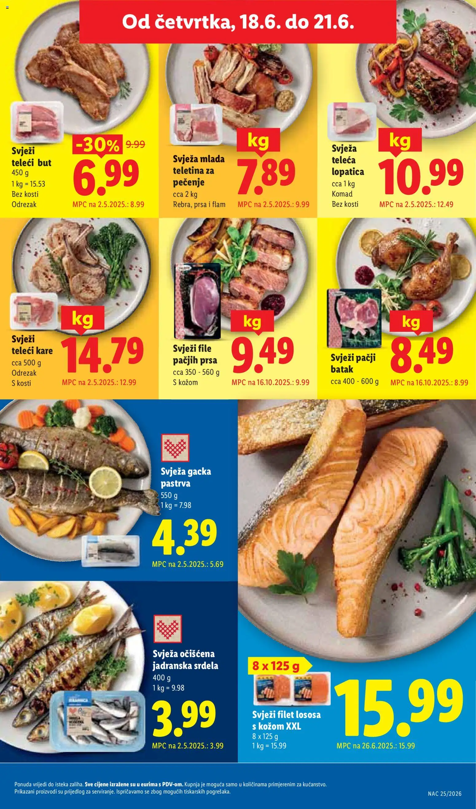 Lidl katalog | vrijedi od 15.06.2026 | Stranica: 55 | Proizvodi: Pastrva, Teletina, Srdela, Lopatica
