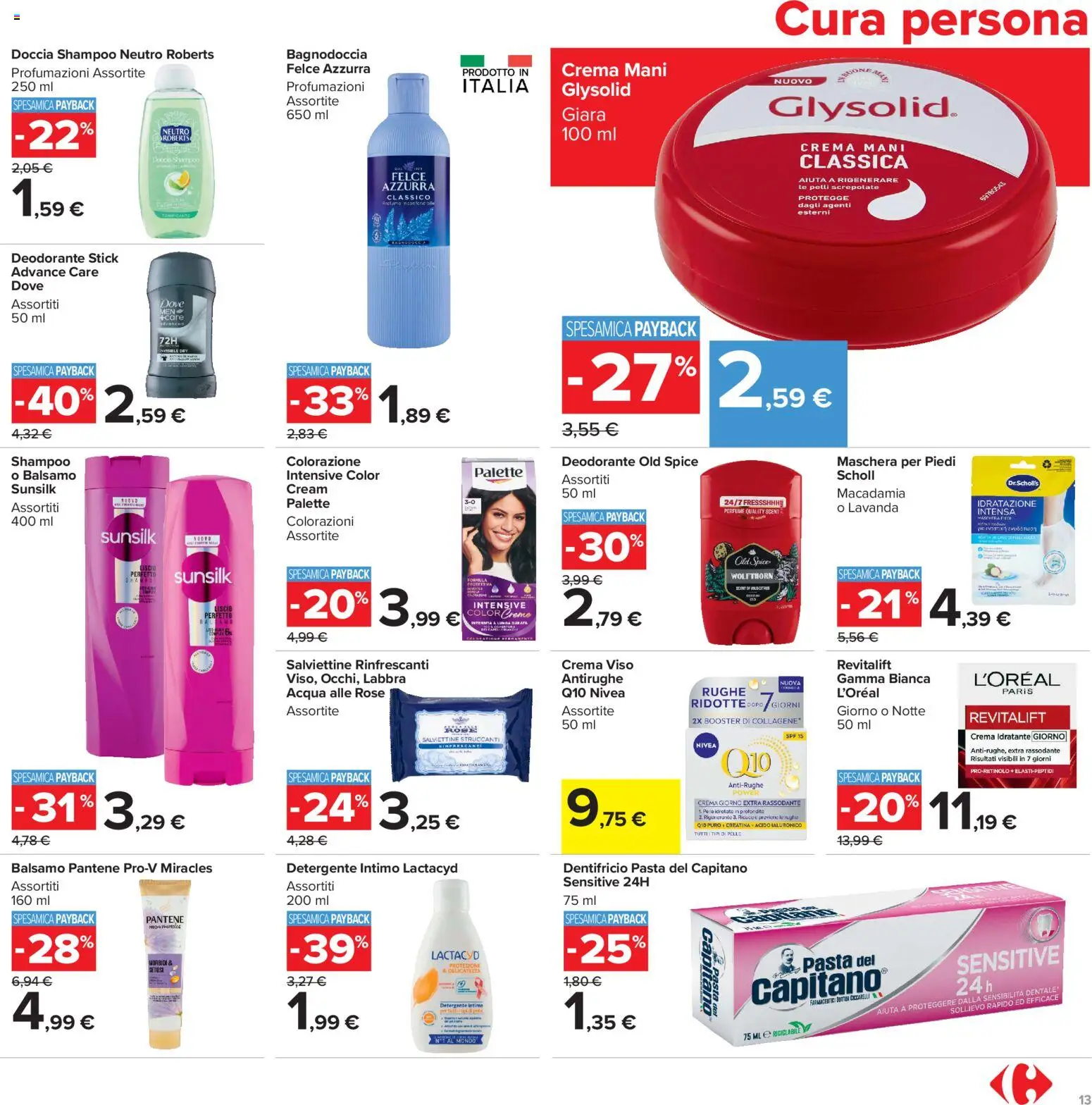 Volantino Carrefour del 23/10/2026 | Pagina: 13 | Prodotti: Crema, Dentifricio, Pasta, Lavanda