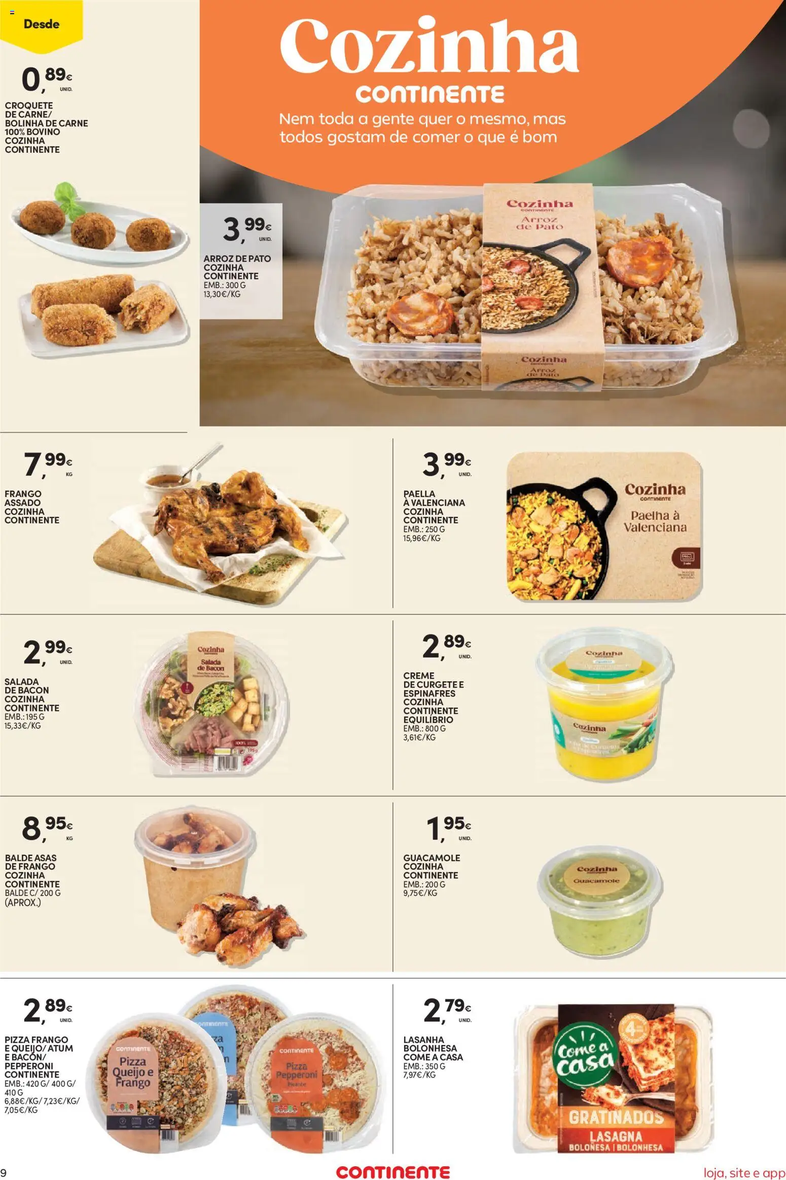 Continente Semanal Continente Bom Dia │ válido de 15/09/2026 | Página: 9 | Produtos: Balde, Frango, Guacamole, Arroz