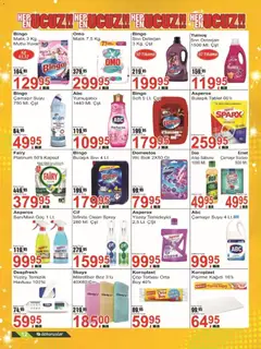 11.06.2026 tarihinden itibaren geçerli olan Özkuruşlar kataloğu önizlemesi | Sayfa: 12 | Ürünler: Çöp torbası, Deterjan, Yüzey temizleyici, Tablet