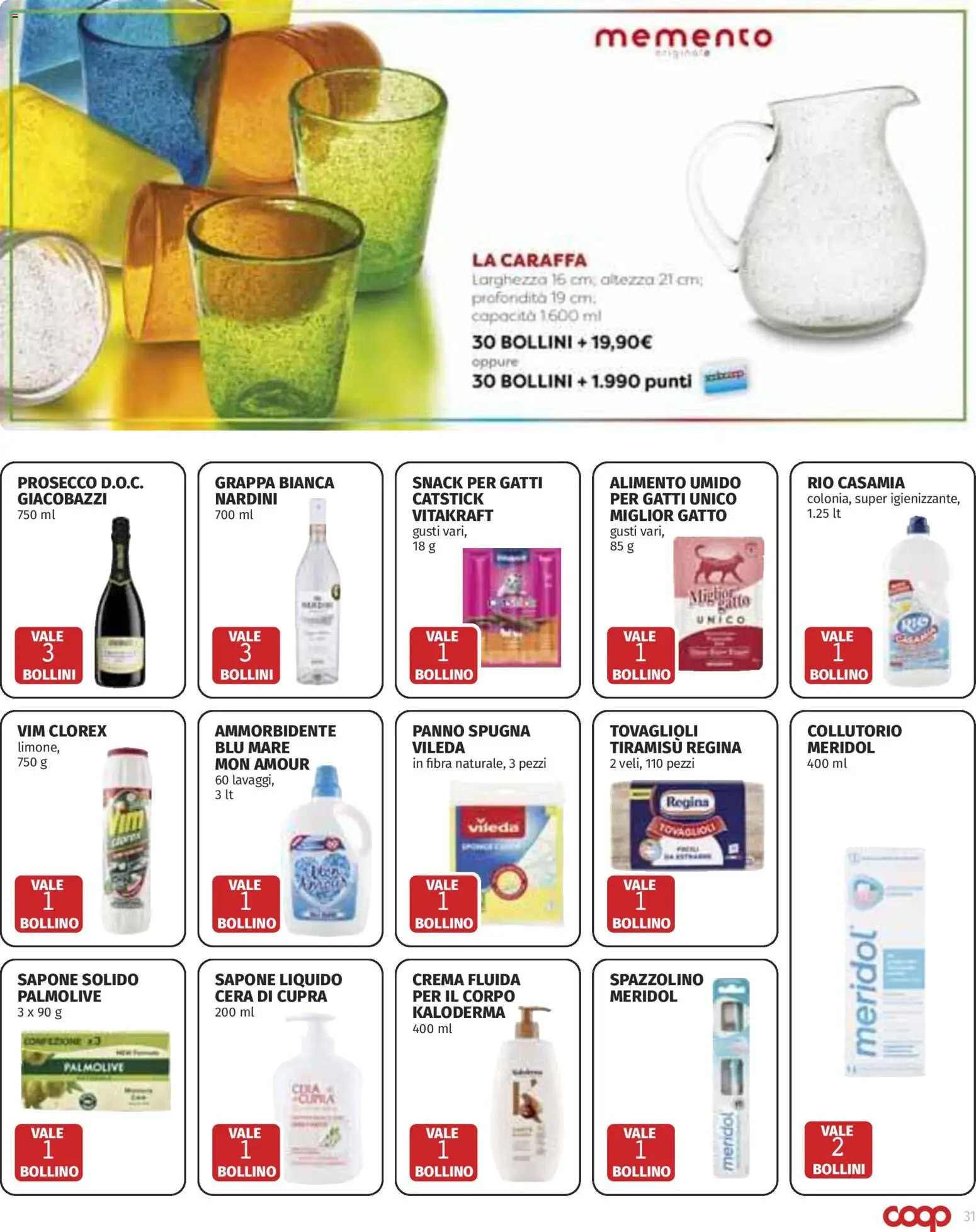 Volantino COOP del 02/07/2026 | Pagina: 31 | Prodotti: Spugna, Crema, Collutorio, Grappa