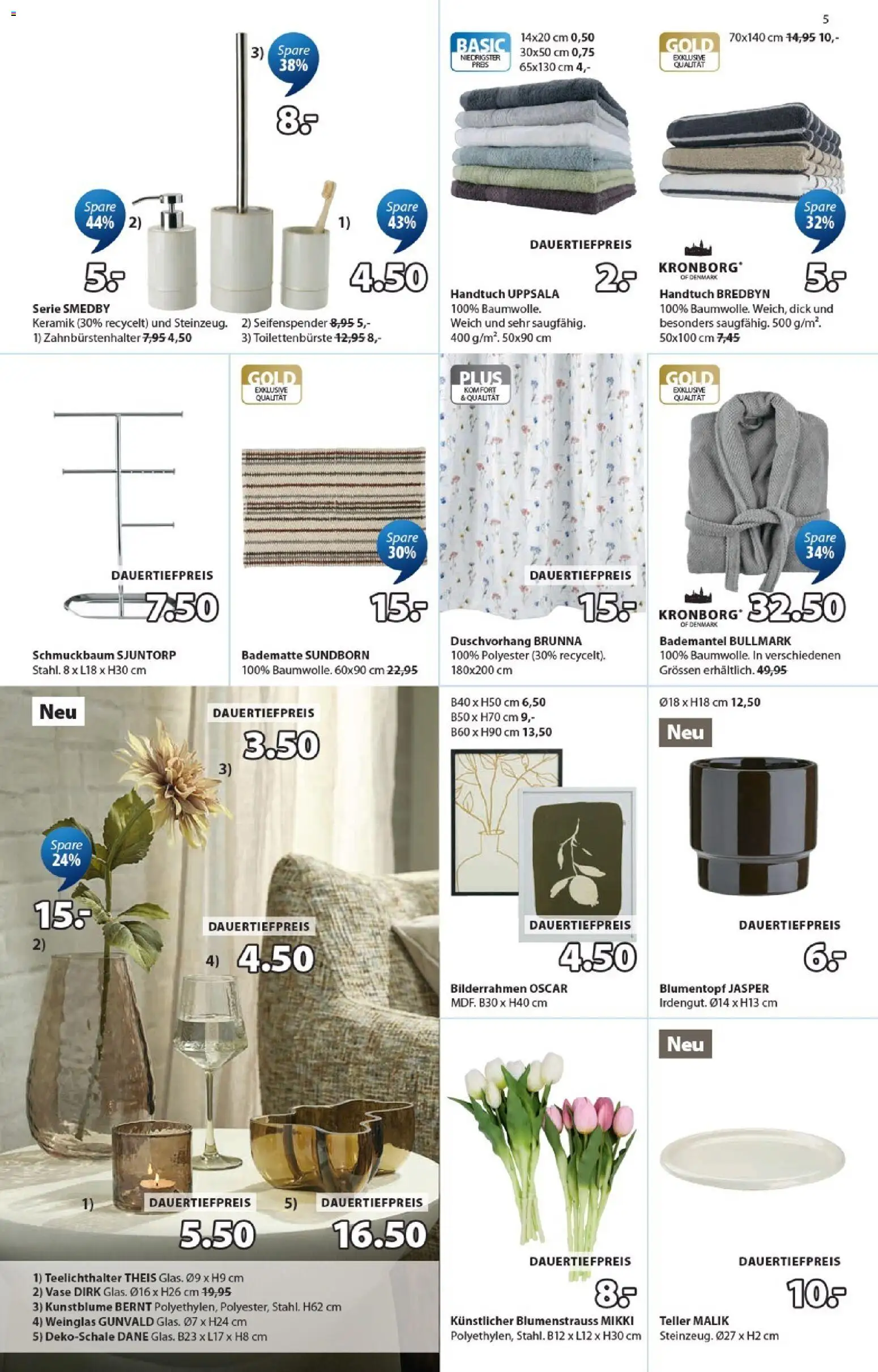 JYSK aktionen – gültig ab 18.08.2026 | Seite: 5 | Produkte: Seifenspender, Blumentopf, Vase, Bademantel