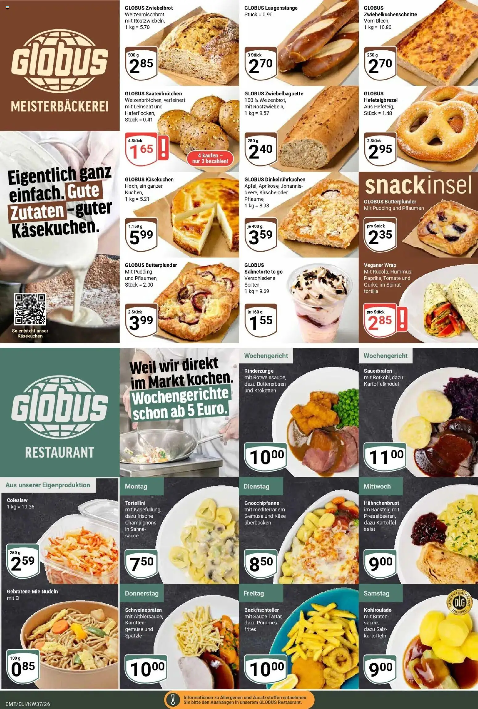 Globus Prospekt Erfurt-Linderbach – gültig ab 07.09.2026 | Seite: 9 | Produkte: Käse, Kartoffeln, Salz, Nudeln