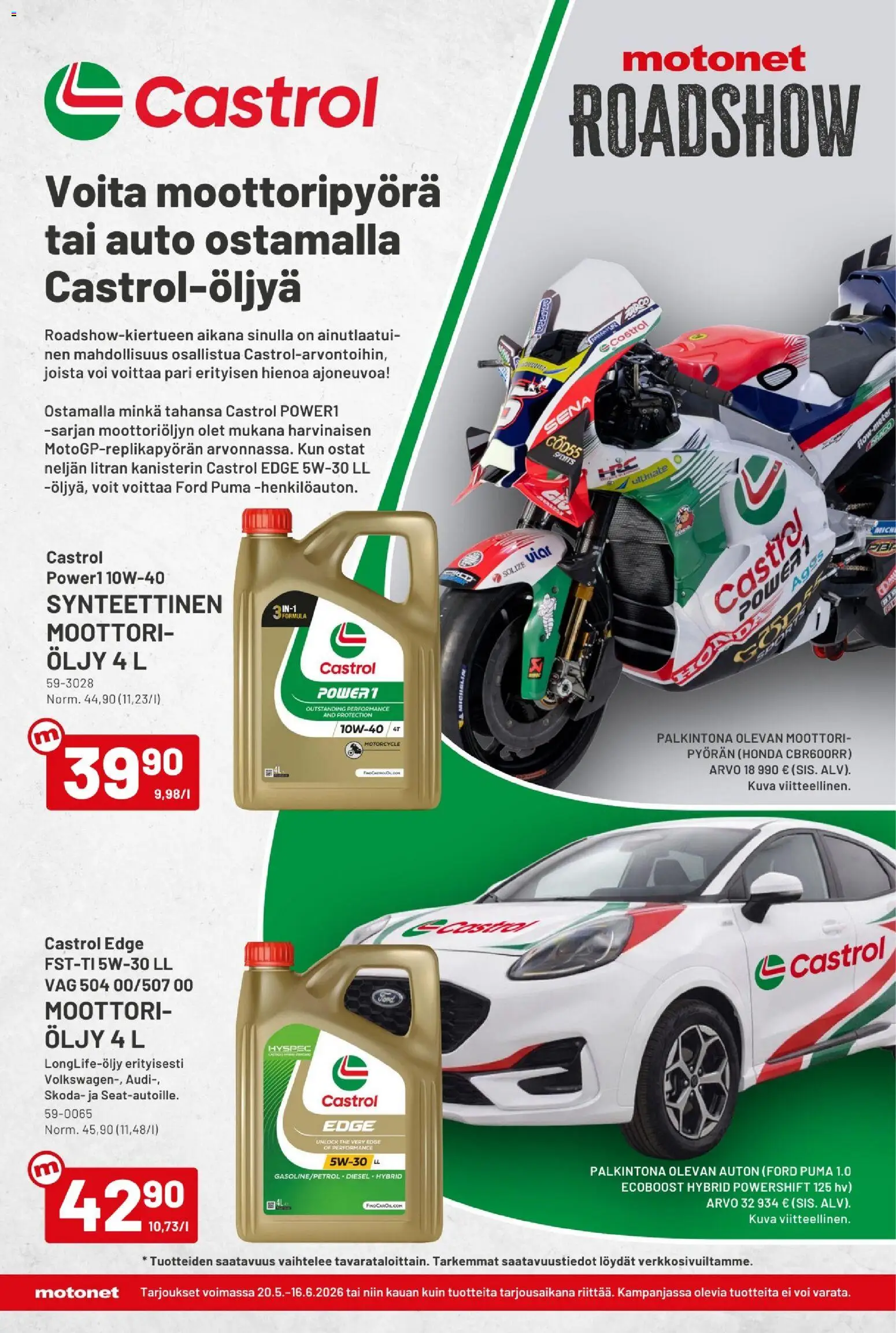 Motonet tarjoukset – voimassa 20.05.2026 alkaen | Sivu: 6 | Tuotteet: Voi, Öljy